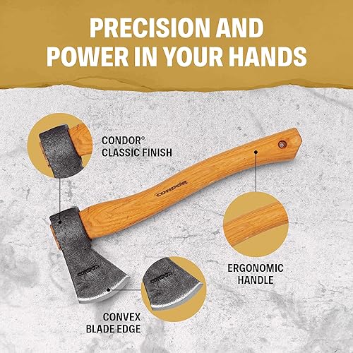 Miniatura 4 de Condor Tool & Knife – Hacha patrón de Groenlandia, con mango de nogal americano y vaina