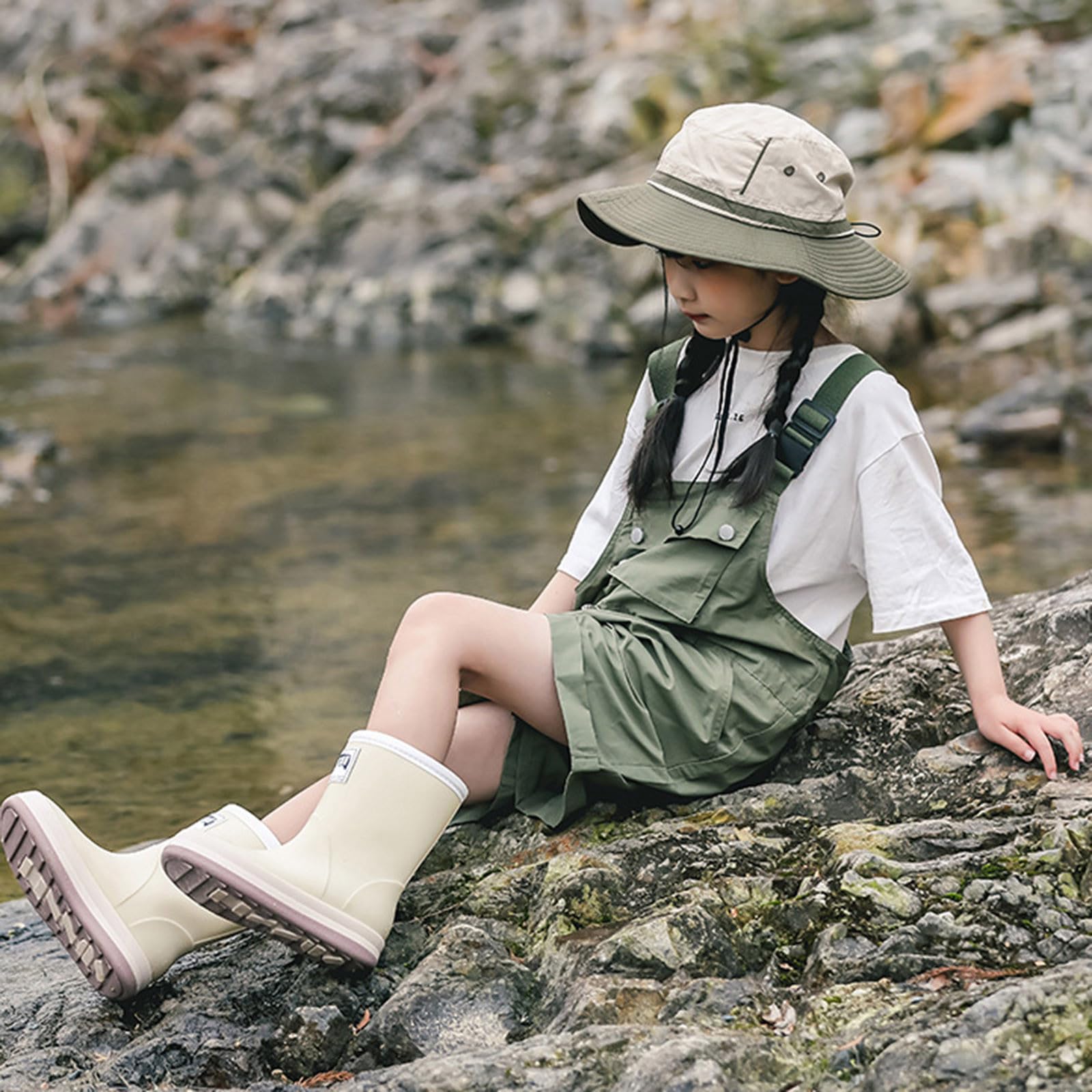 Stivali da Pioggia per Bambini Antiscivolo per Ragazze e Ragazzi, Scarpe per Bambini, Stivali Unisex per Bambini