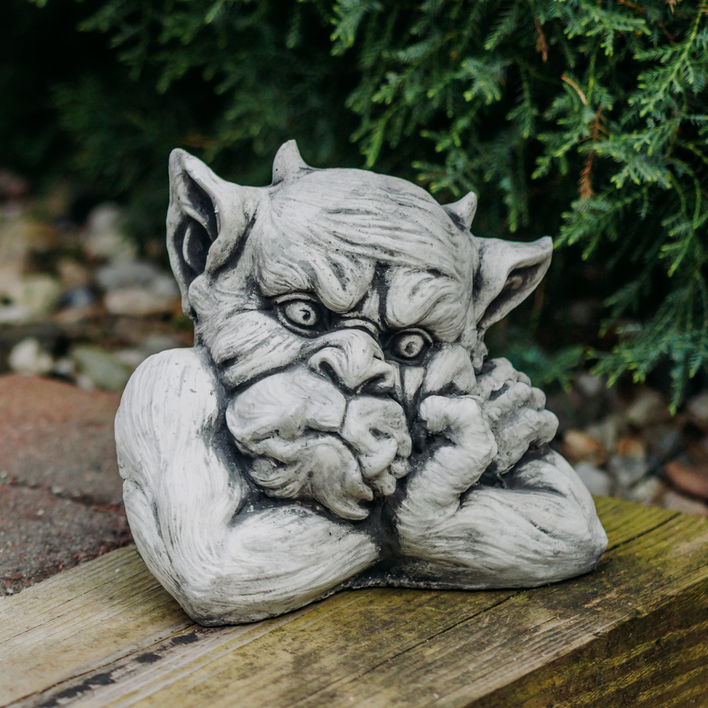 XIVe Ou XVe S, Importante Gargouille Médiévale Pierre Fossil