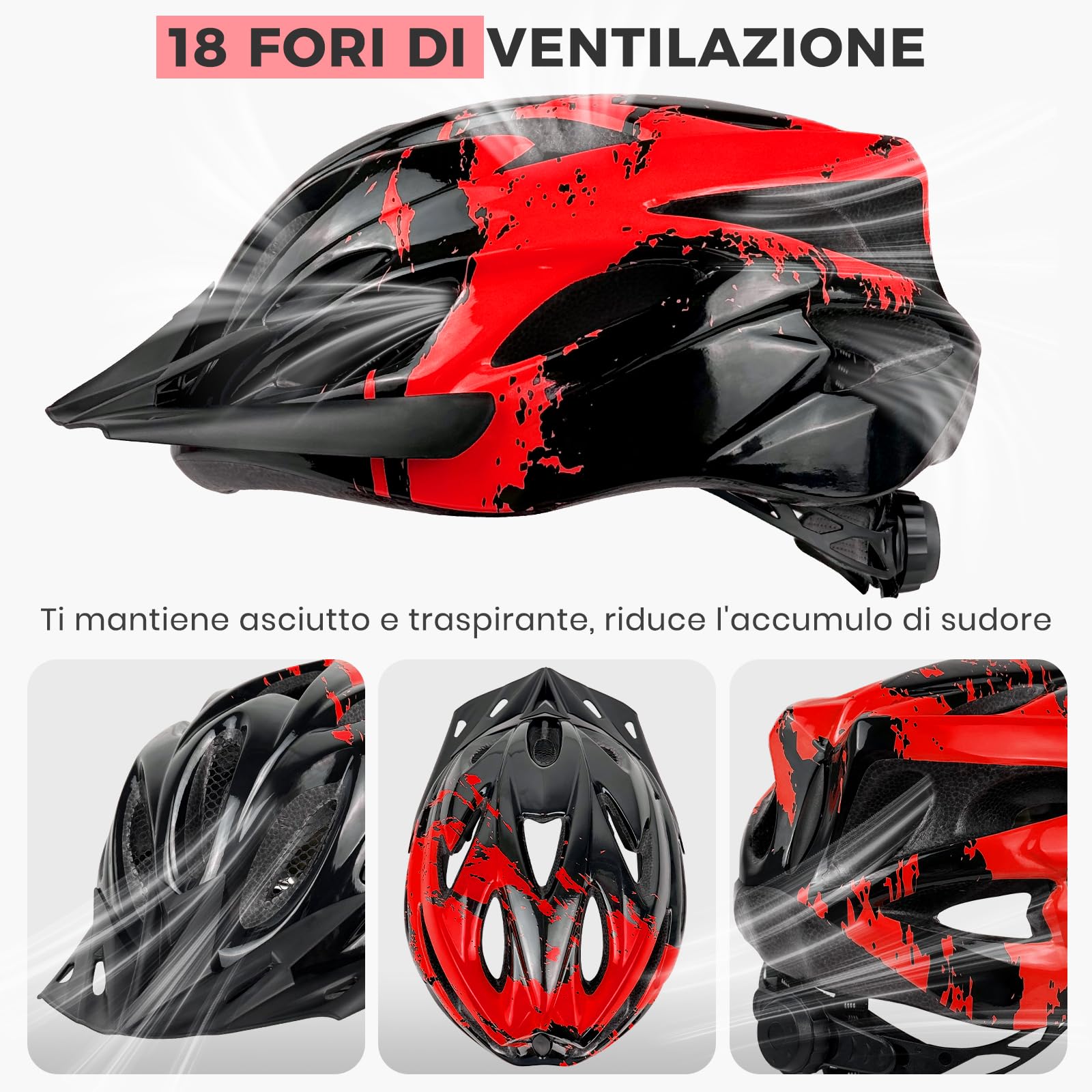 LeapBeast Casco Bici Bambino Regolabile 3-13 Anni Leggero Traspirante per Scooter BMX