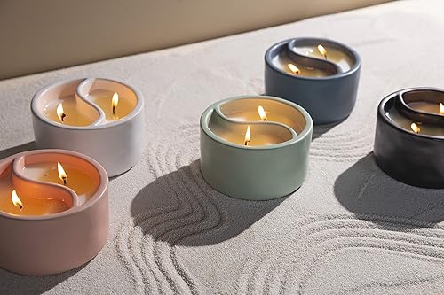 Miniatura 4 de Paddywax Velas perfumadas Yin-Yang Collection - Vela artesanal de 2 mechas, 11 onzas, flor de cactus + menta