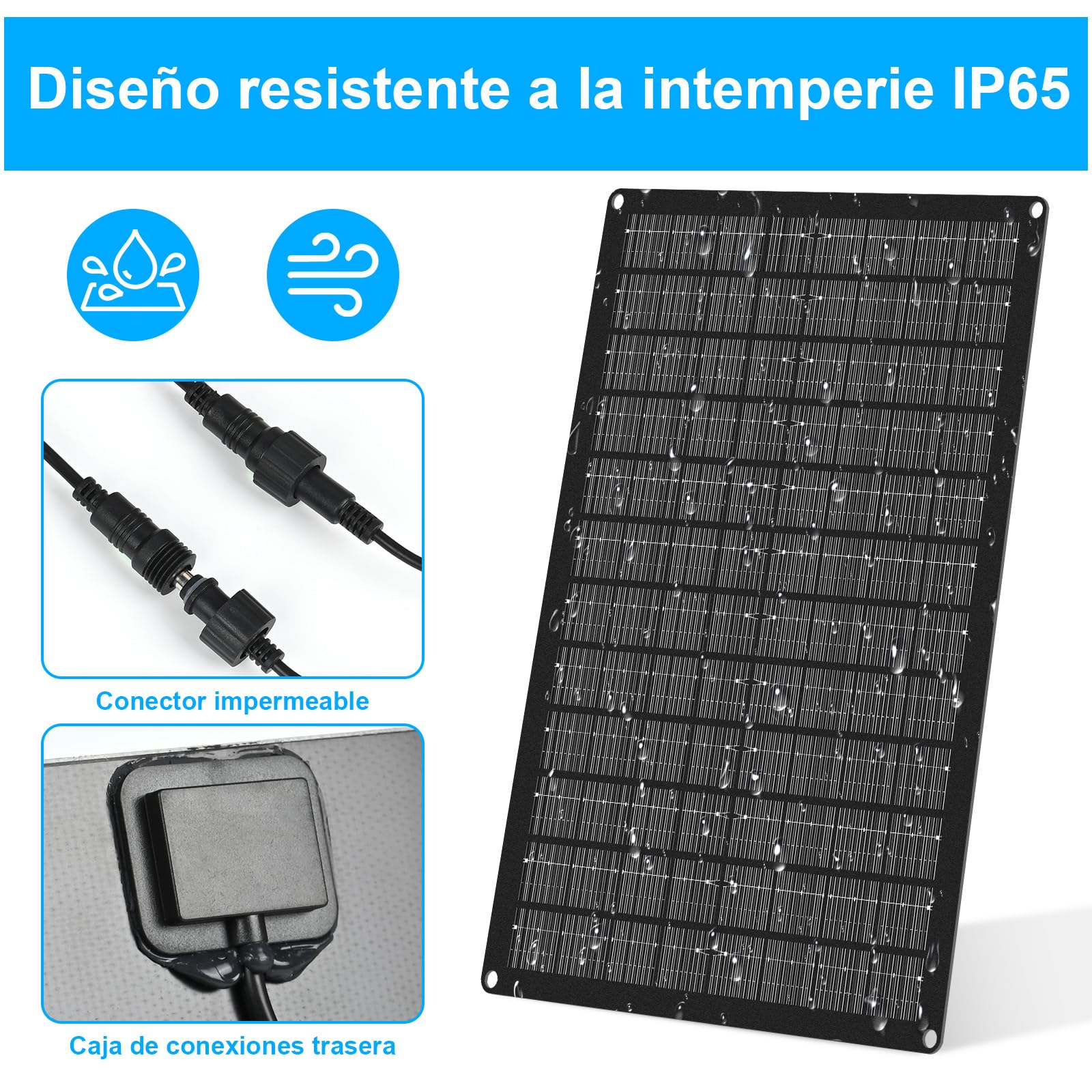 Ventilador Solar Exterior 15W Ventilador de Panel Solar Kit de Panel Solar con Doble Ventilador de CC para Invernadero, Gallinero y Cobertizo, Resistente al Agua