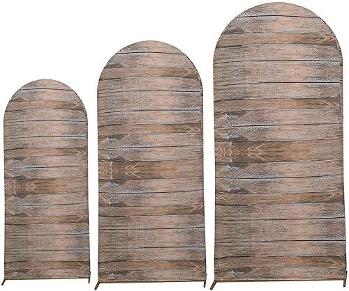 Miniatura 7 de Efavormart - Juego de 3 fundas de arco de boda de elastano natural mixto para soportes de telón de fondo de Chiara con parte superior redonda, 5