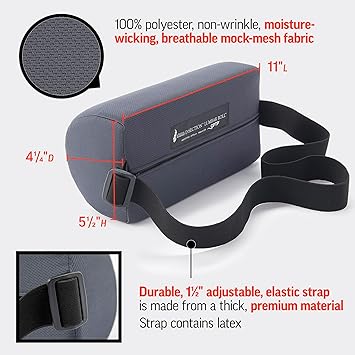 OPTP The Original McKenzie D-Section Lumbar Roll USA-Made Low Back Lumbar Support Pillow for Office, Back Pillow for Car and Travel. The Preferred Lumbar Pillow of Physical Therapists.