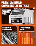 PYY Commercial grille-pain 300 Grille-pain du restaurant Convoyeur d'heure pour Bun Bagel Pain Convoyateur en acier inoxydable lourd