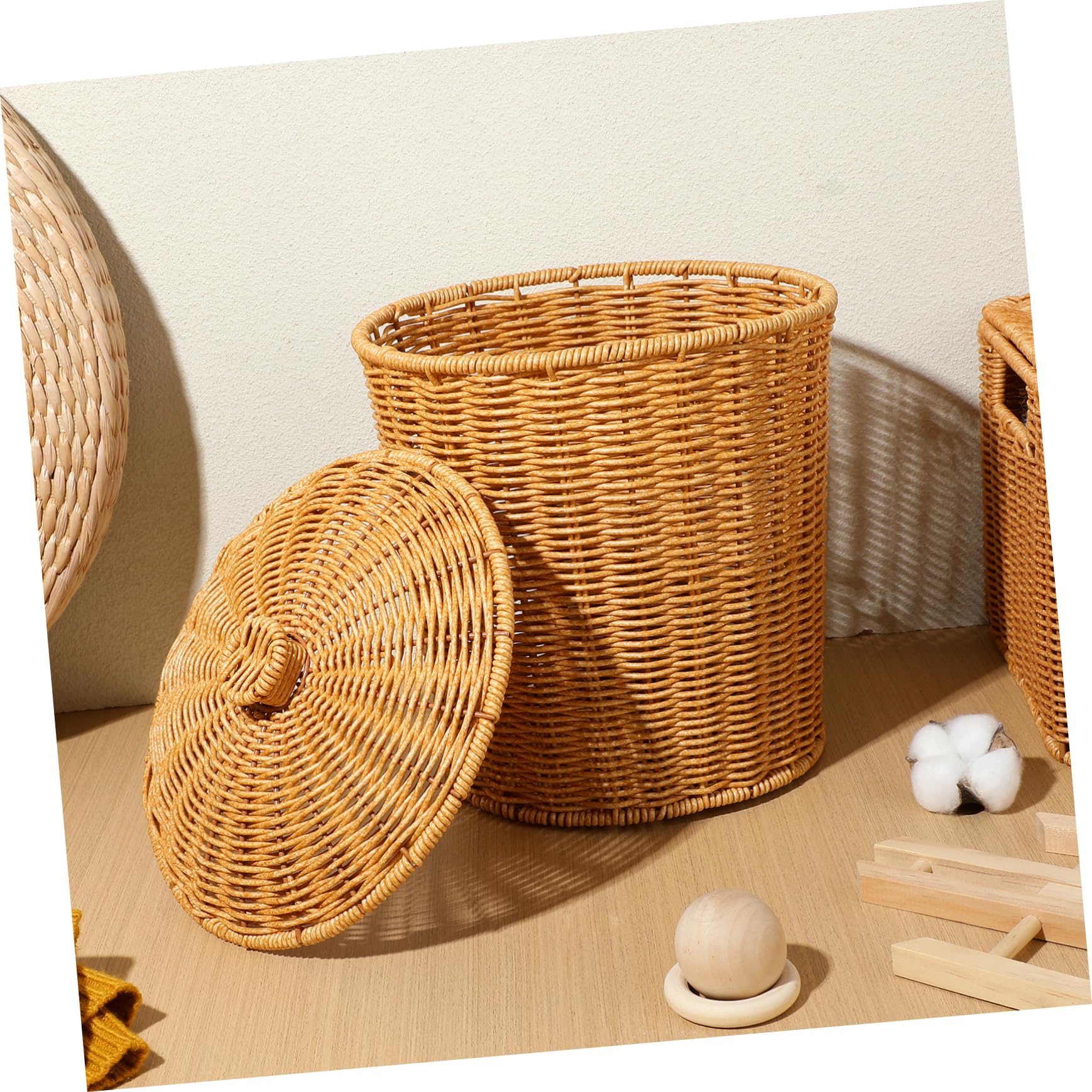 Kichvoe Cesta De Ropa Sucia Con Tapa 11.41X9.25X7.87 Pulgadas Contenedor Multifuncional Para Almacenamiento En Dormitorio Baño Juguetes Y Artículos Diversos