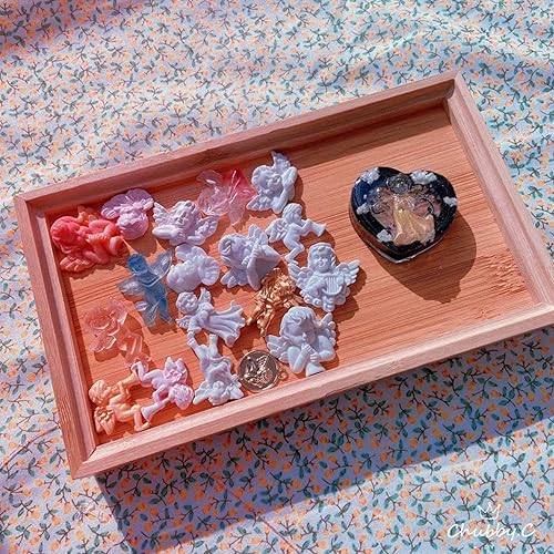 Miniatura 8 de Moldes para coctelera de resina, moldes de resina UV, lindo molde de silicona de ángel hueco de epoxi rellenos de silicona molde de relleno de