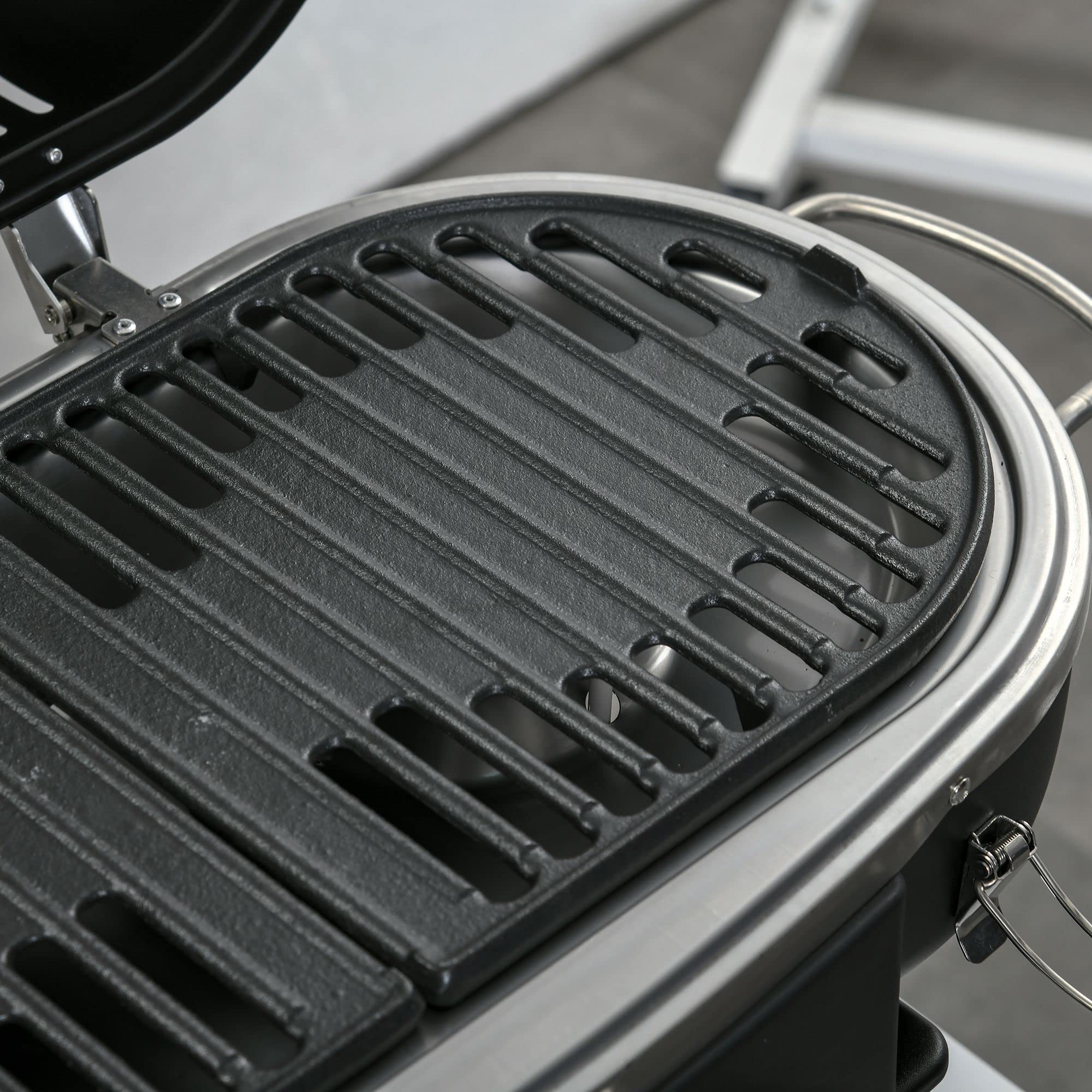 Grill gazowy 2,34 kW, składany, 2 palniki ze stali nierdzewnej