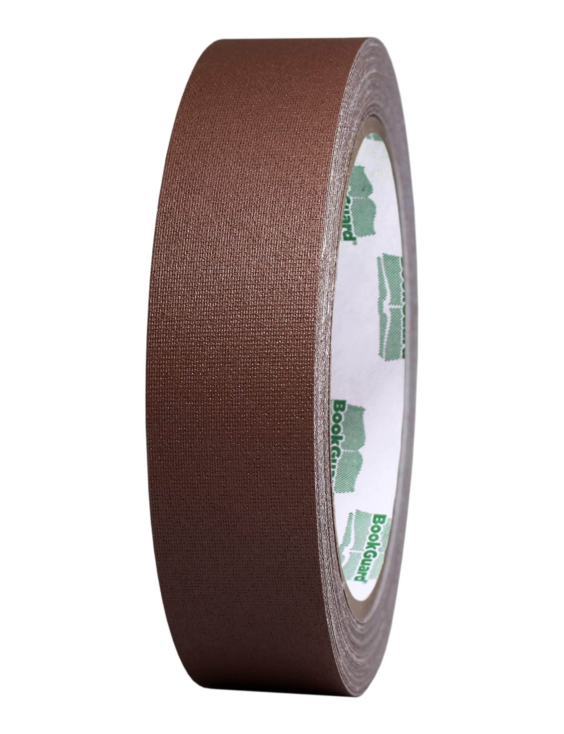 BookGuard 1 inch Premium Bookbinding Repair Cloth Tape, 15 Yards per Roll, Brown