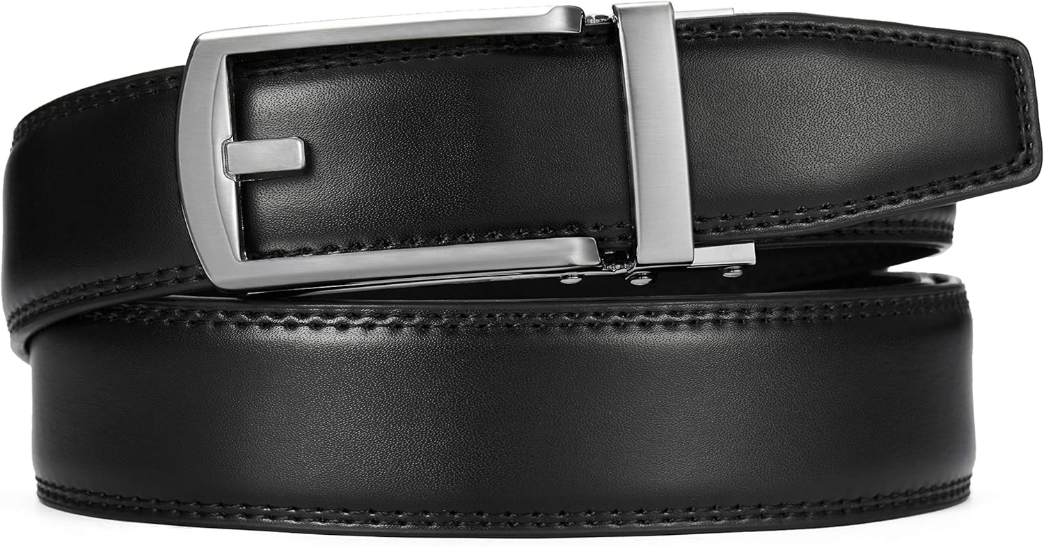 CHAOREN Mens Dress Belt - Ratchet Belt Leather 1 1/4" Comfort Click - Perfect Companion to Mens Dress Shoes - Image 5