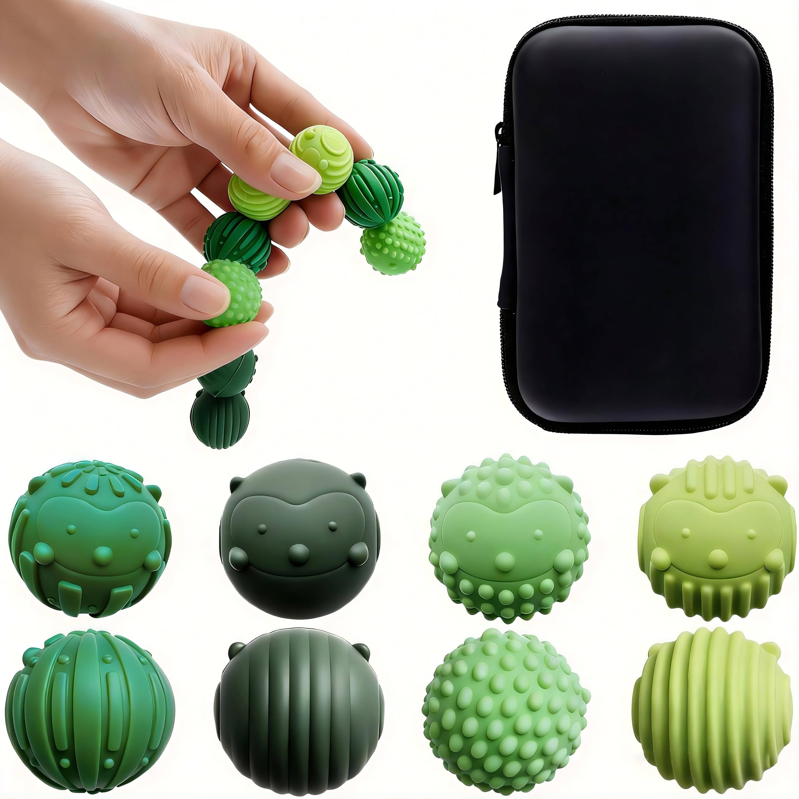 Magnetic Sensory Fidget Balls, 8Pcs Magnet Balls Fidget Toys for Adults & Teens with ADHD, Autism, Anxiety, Weighted Magnetic Fidget Balls for Travel, Office & Stocking Stuffers
