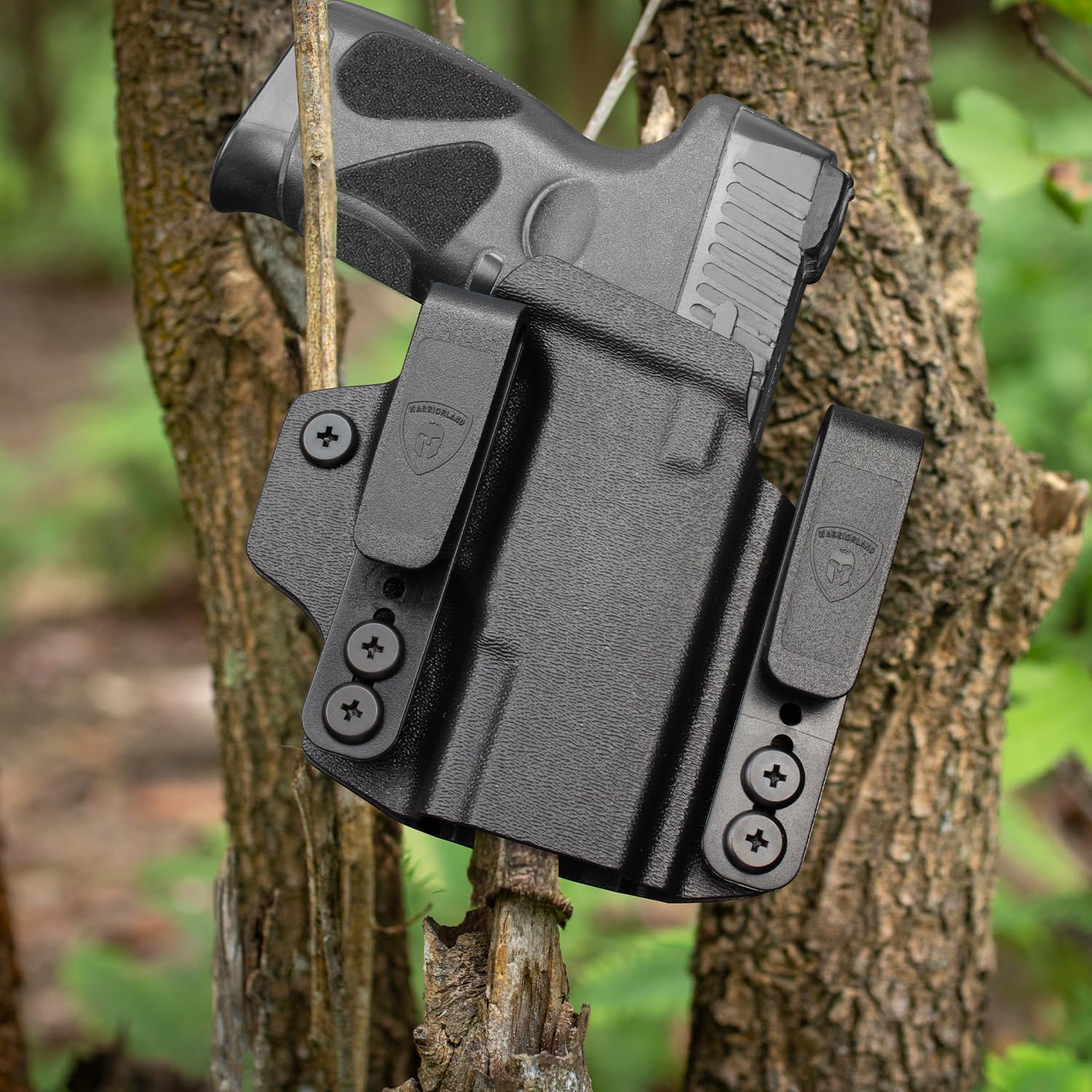 WARRIORLAND IWB & OWB Convertible Holster, Select Fit Glock 43X/ 17/19/ 19X/ 22/23/ 26/31/ 32/43/ 44/45, Taurus G2C/ G3C, 1911 5" No Rail, Sig P320 M17/ M18, Optic Cut & Adj. Ride Height, Right Hand