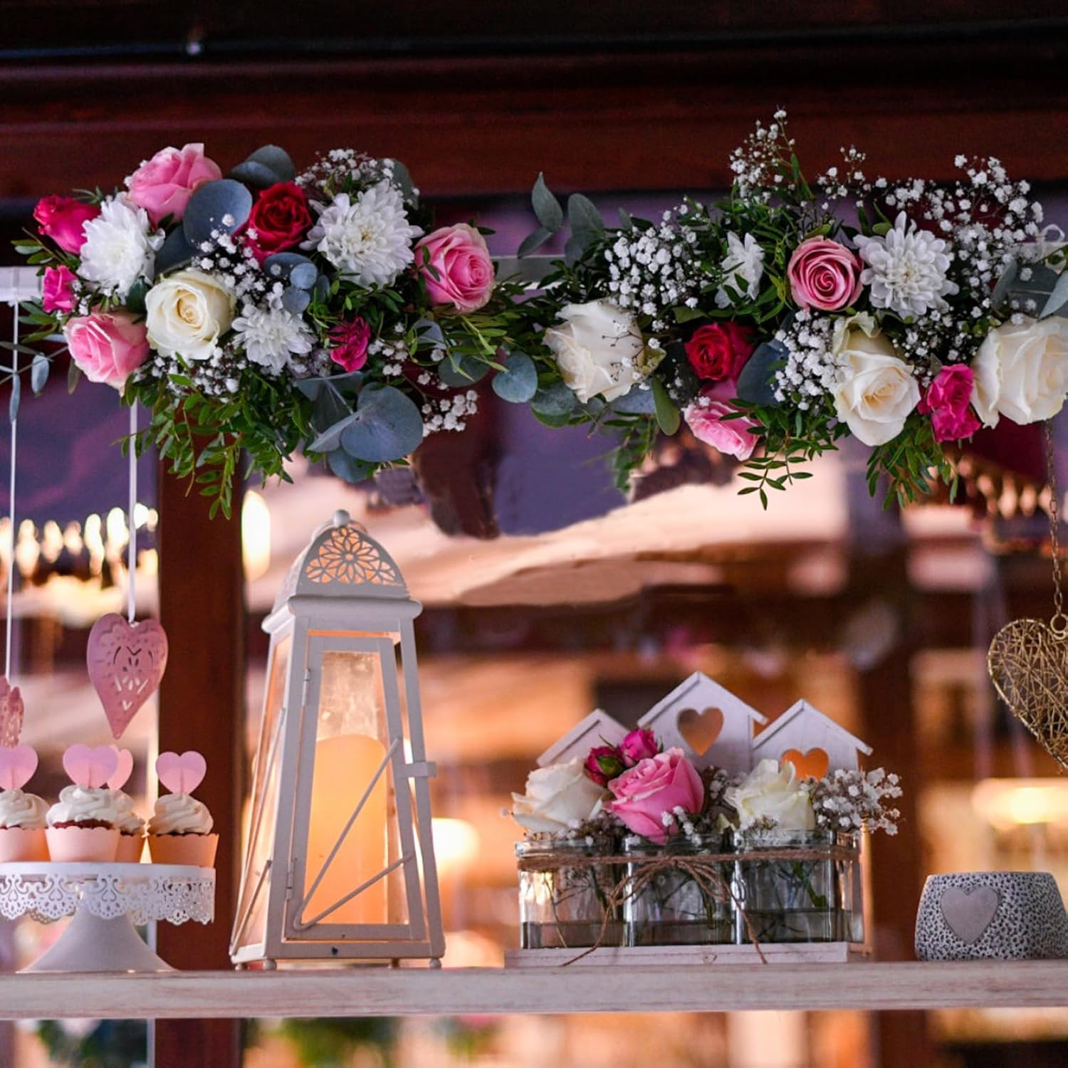 30 Pcs Fake Flowers Babys Breath Artificial Flowers Realistic White Babies Breath Gypsophila Flowers Artificial Bulk Faux Gypsophila Breath Flowers for Bouquet Garland Floral Arrangement Wedding Party