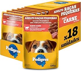 Pack Ração Úmida Pedigree Sachê Carne ao Molho para Cães Adultos de Raças Pequenas 100 g - 18 unidades
