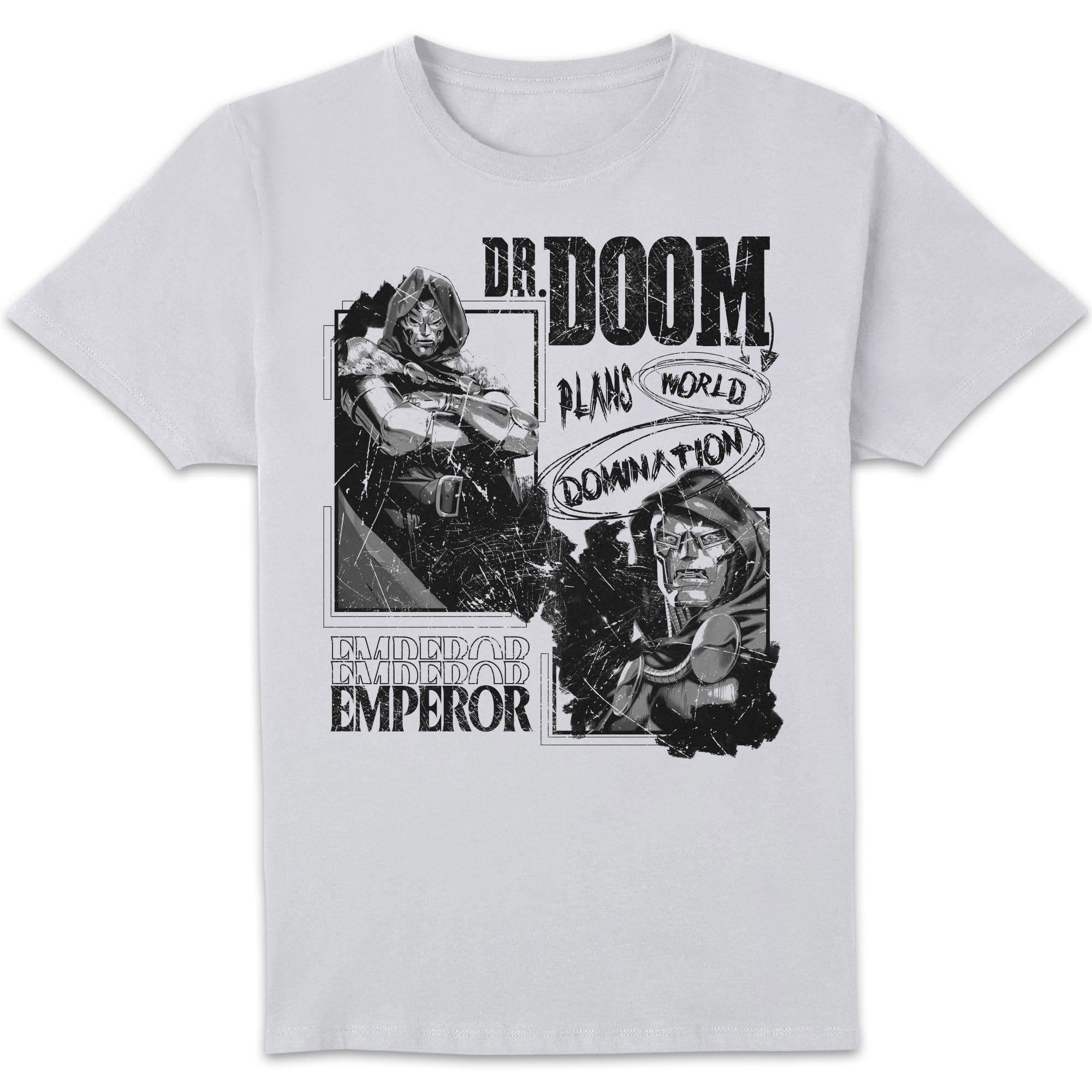Marvel Unisex White World Domination T-Shirt - | Size: Small
