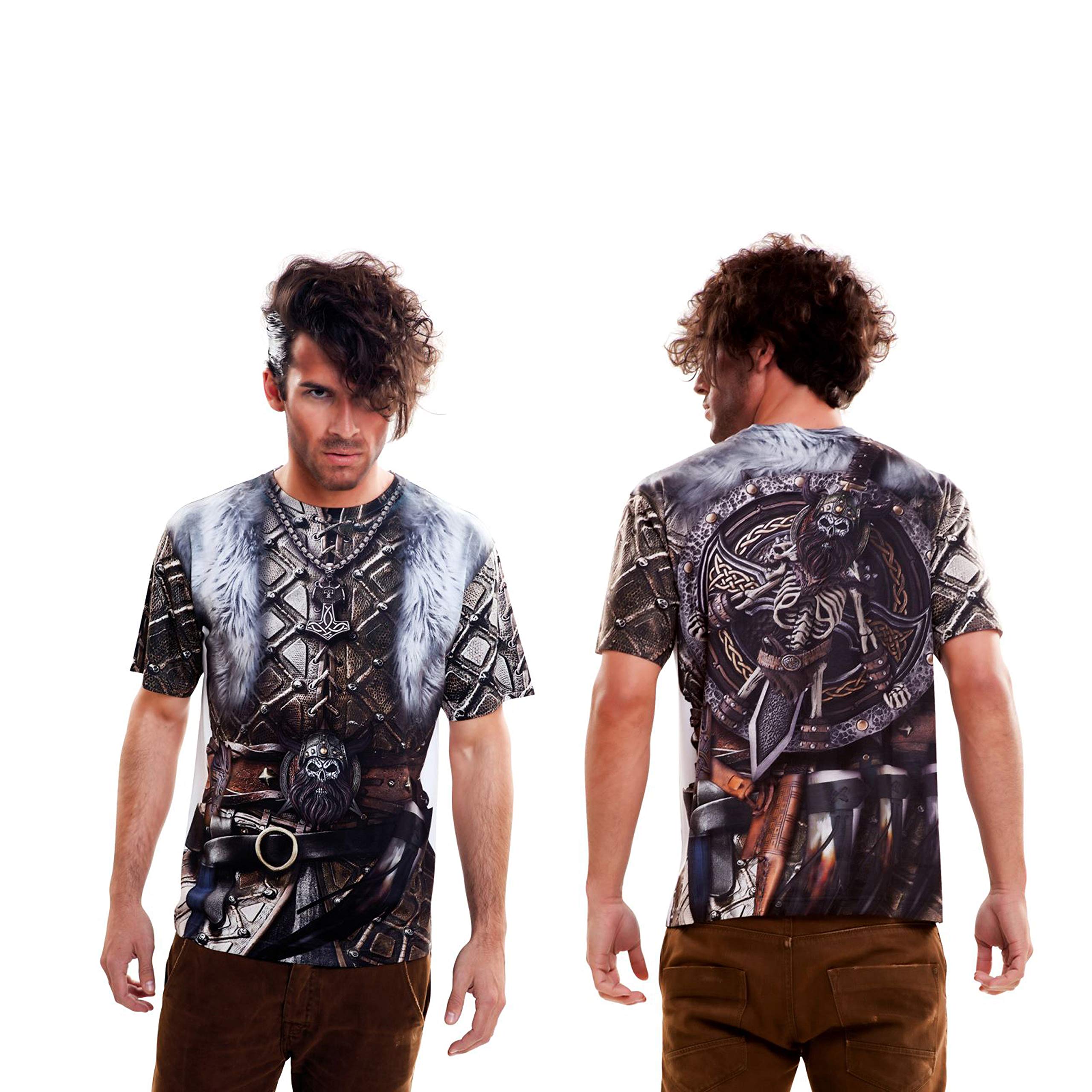 Viving Costumes Viking Boy Short Sleeve T-Shirt, Medium