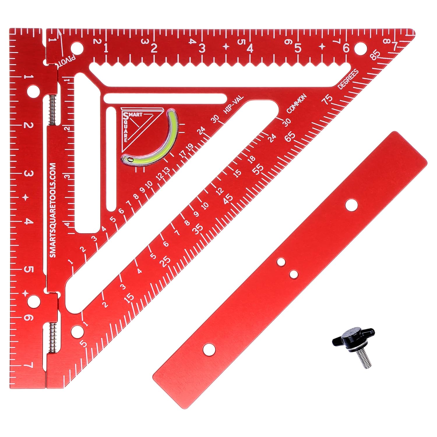 7.5" Advanced Carpenter Square w SmartBubble - Jig Block - Accurate Flatwork - Repetitive Markings (Ambush)