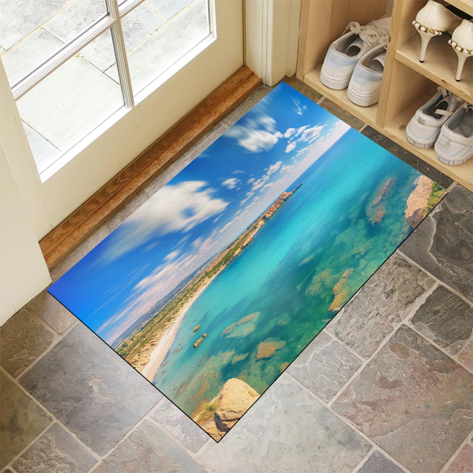 Paillasson intérieur entrée absorbant tapis de porte lavable ultra résistant