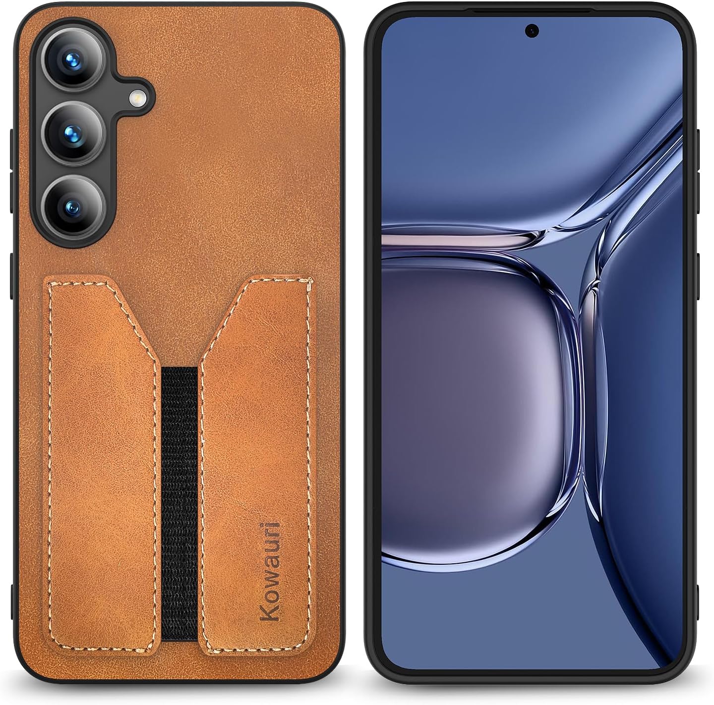 Kowauri for Samsung Galaxy S25 Plus Case [ Not fit for S25/S25 Ultra], PU Leather Wallet Case with Credit Card Slot Holder Ultra Slim Protector Case for Samsung Galaxy S25 Plus (Brown) - Image 6