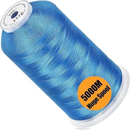 Miniatura 75 de New brothread - Bobina única de 5000 m de hilo de poliéster para máquina de bordar 40WT para máquinas comerciales y domésticas - Marigold