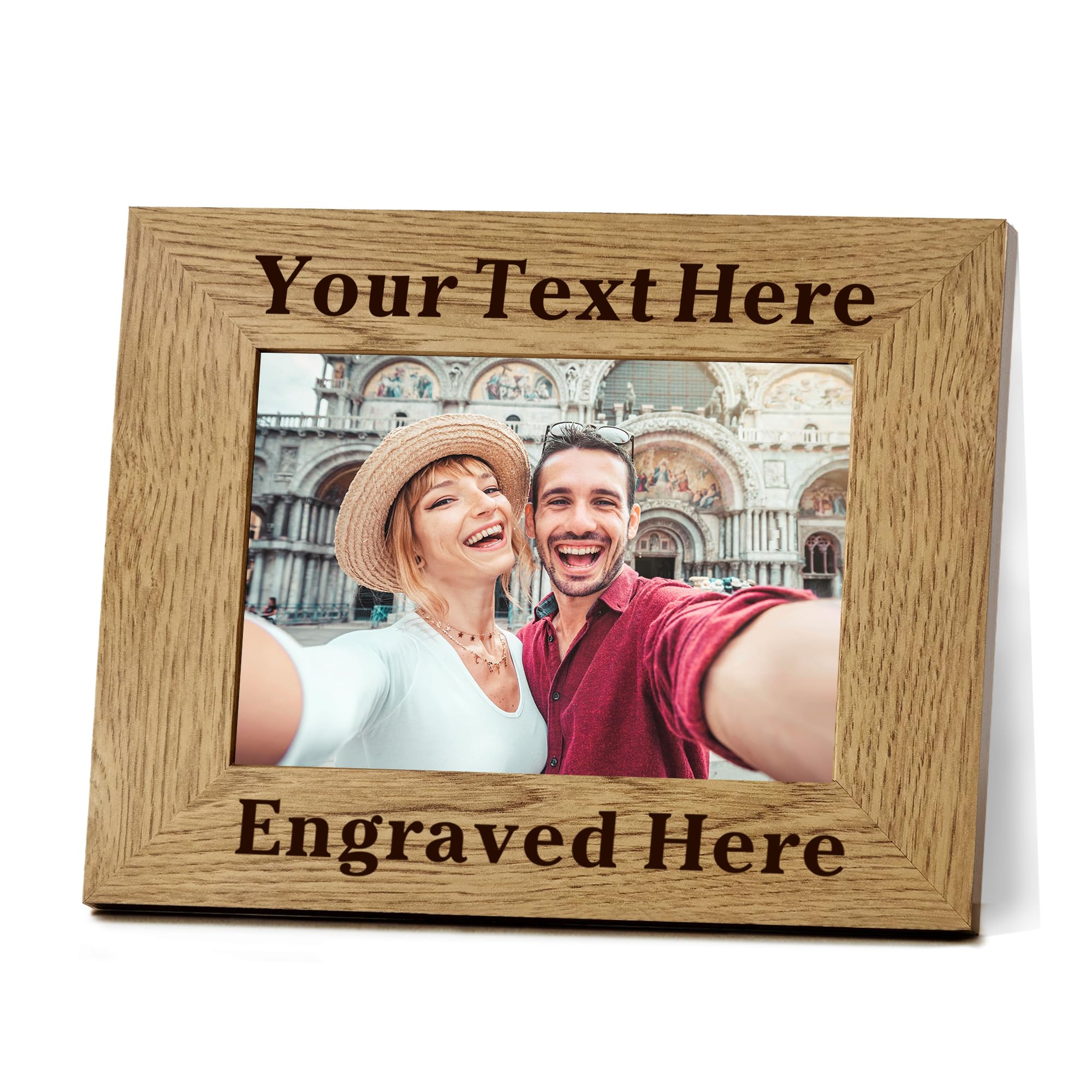 Personalised Photo Frame 6x4 Picture Frames Engraved Wooden