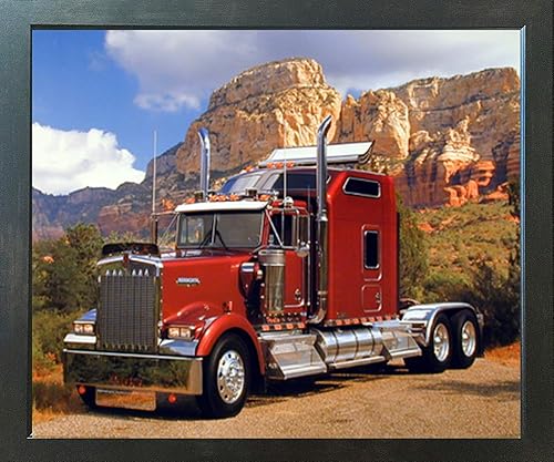 Miniatura 3 de Impact Posters Gallery Póster decorativo de pared de transporte de camiones de Kenworth granate (16 x 20 pulgadas) Sin