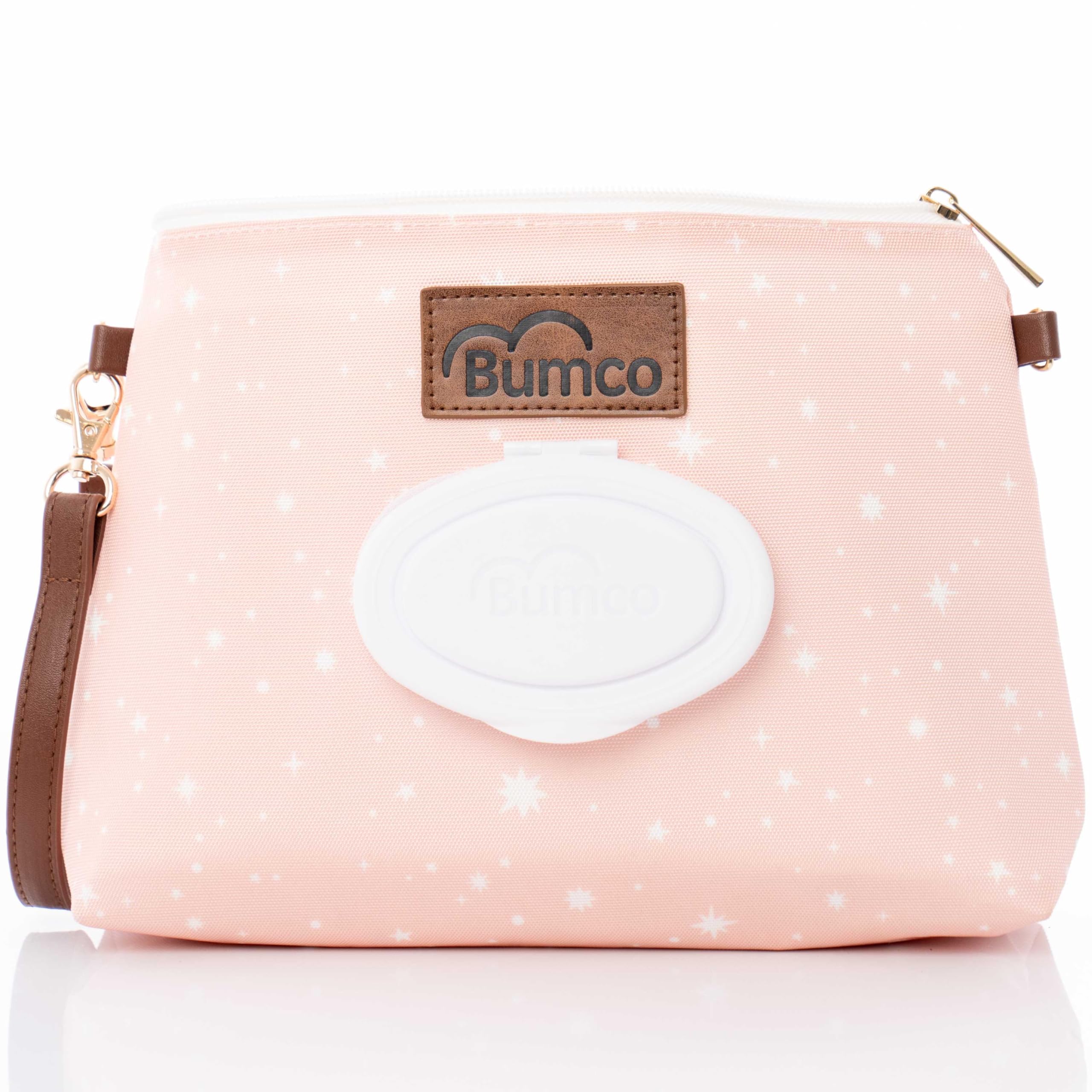 Bumco Diaper Clutch Bag - Portable Wipes Dispenser & Diaper Holder, Airtight Travel Baby Wipes Case, Wipe Dispenser Travel Baby Wipes Dispenser On the Go, Diaper Wristlet
