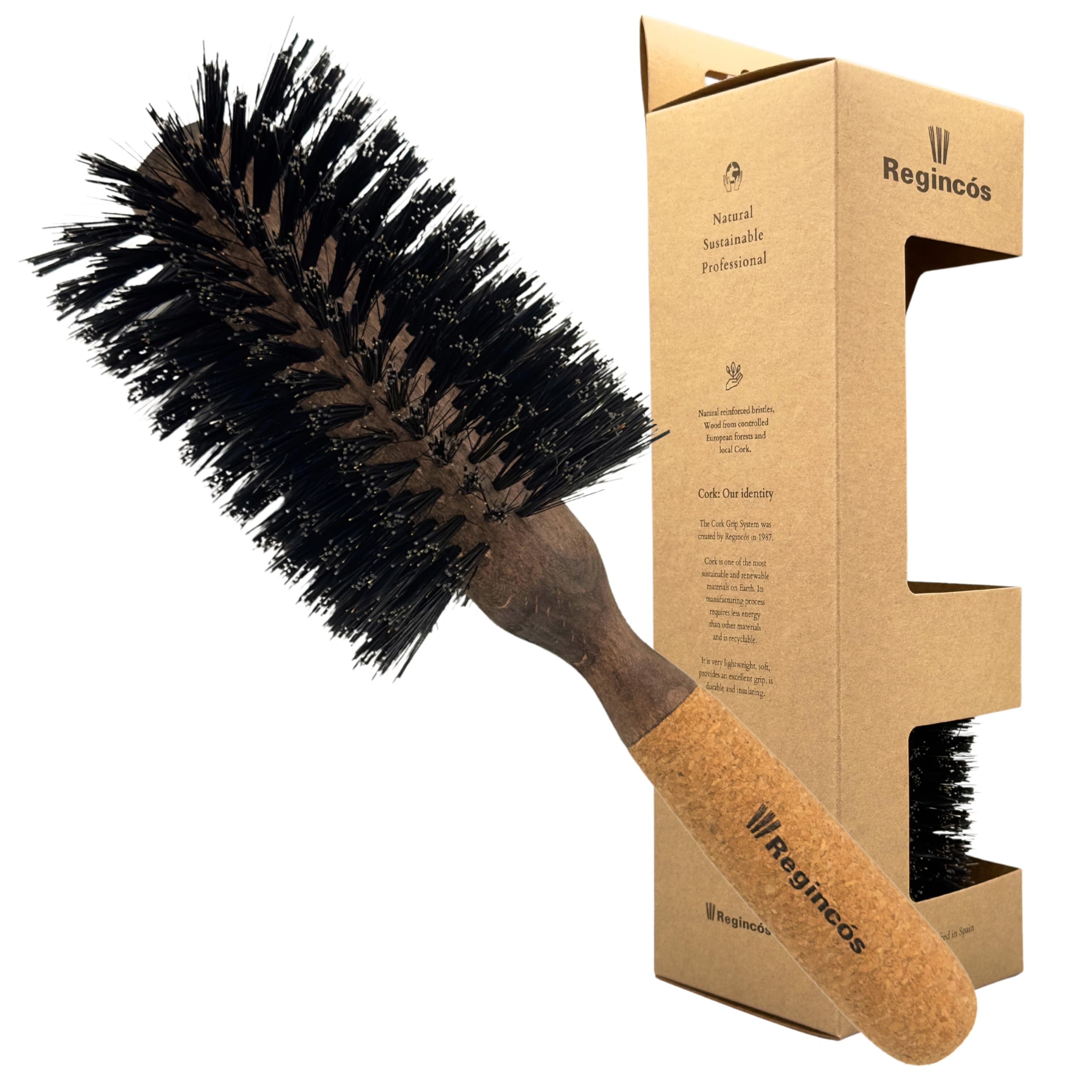 Regincós - Rundbürste - Korkholz Eco - Cork Classic 670 Natural - Professionell - Handgefertigt - Xlarge