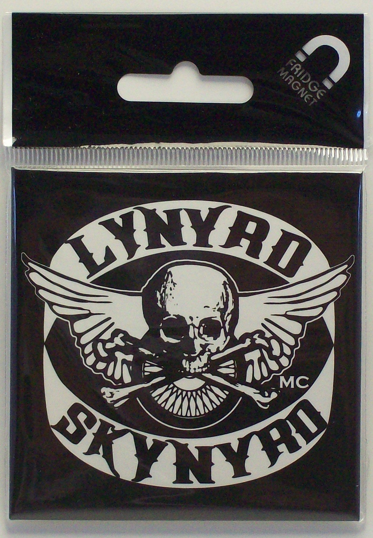 Rock Off Officially Licensed Products Black Emi - Lynyrd Skynyrd Magnet Skull Logo