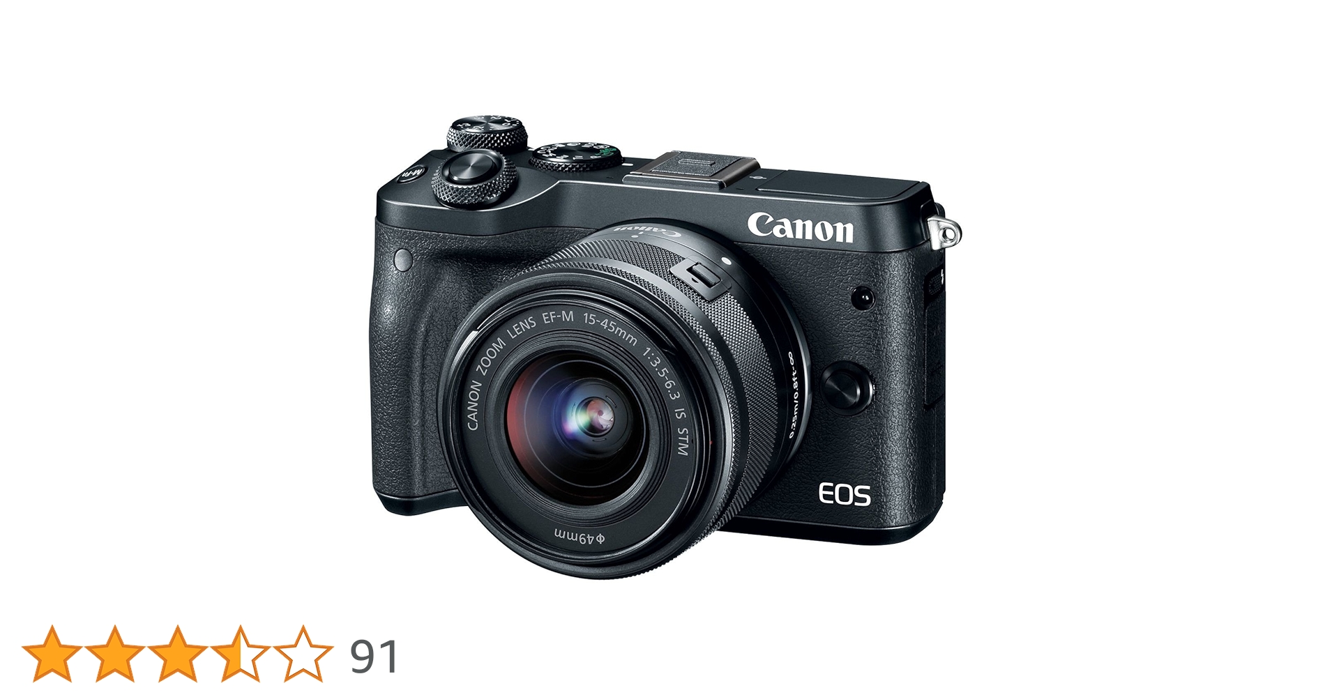 Canon Kit de lentes EOS M6 (preto) EF-M 15-45 mm f/3.5-6.3 IS STM