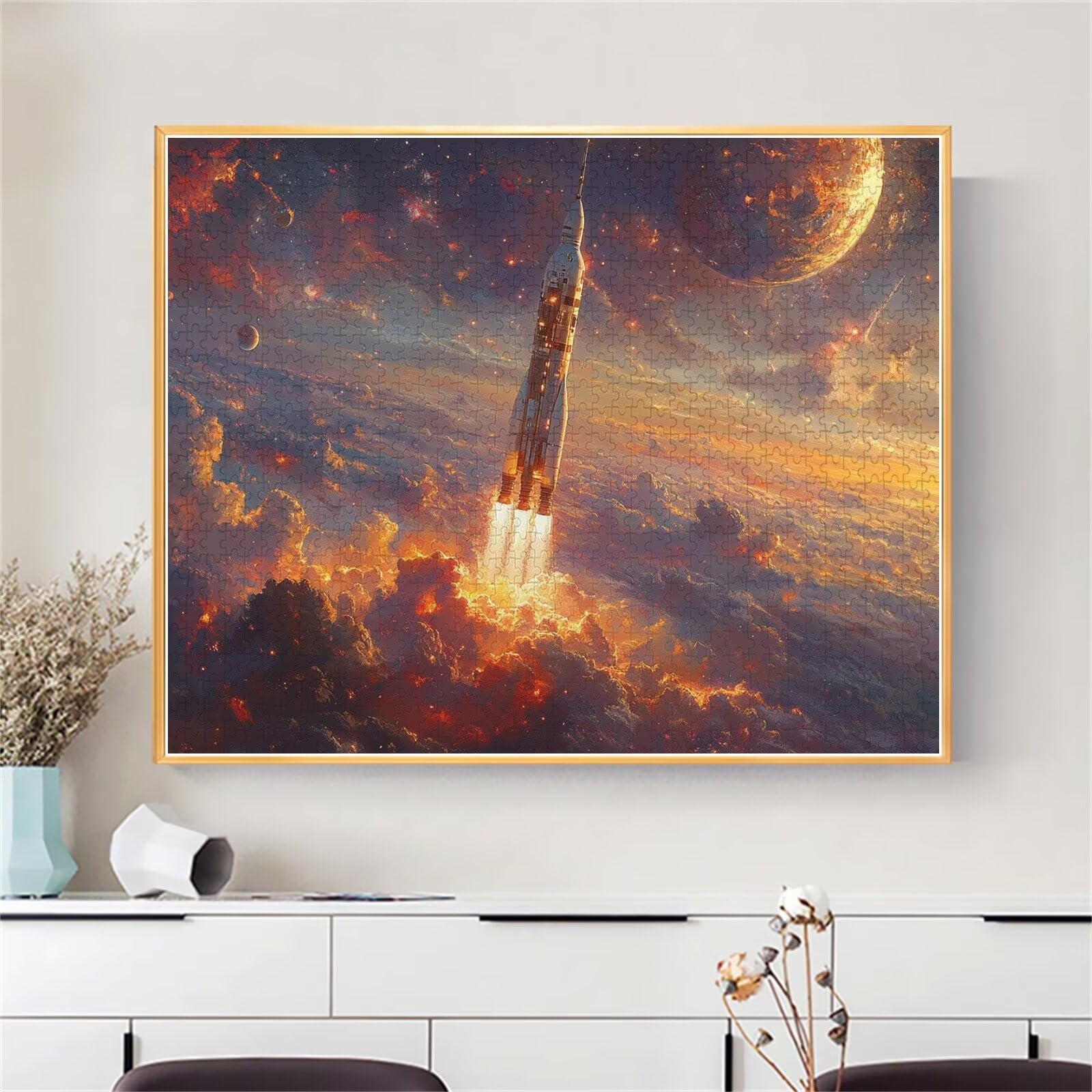 Puzzle Erwachsene 5000 Teile Rakete Sternenhimmel Educa Jigsaw für Kinder ab 8 Jahren Mädchen Jungen, Erwachsene Impossible Klassische Puzzles, Anspruchsvoll Spielspaß, Als Geschenke 105x156cm t-364
