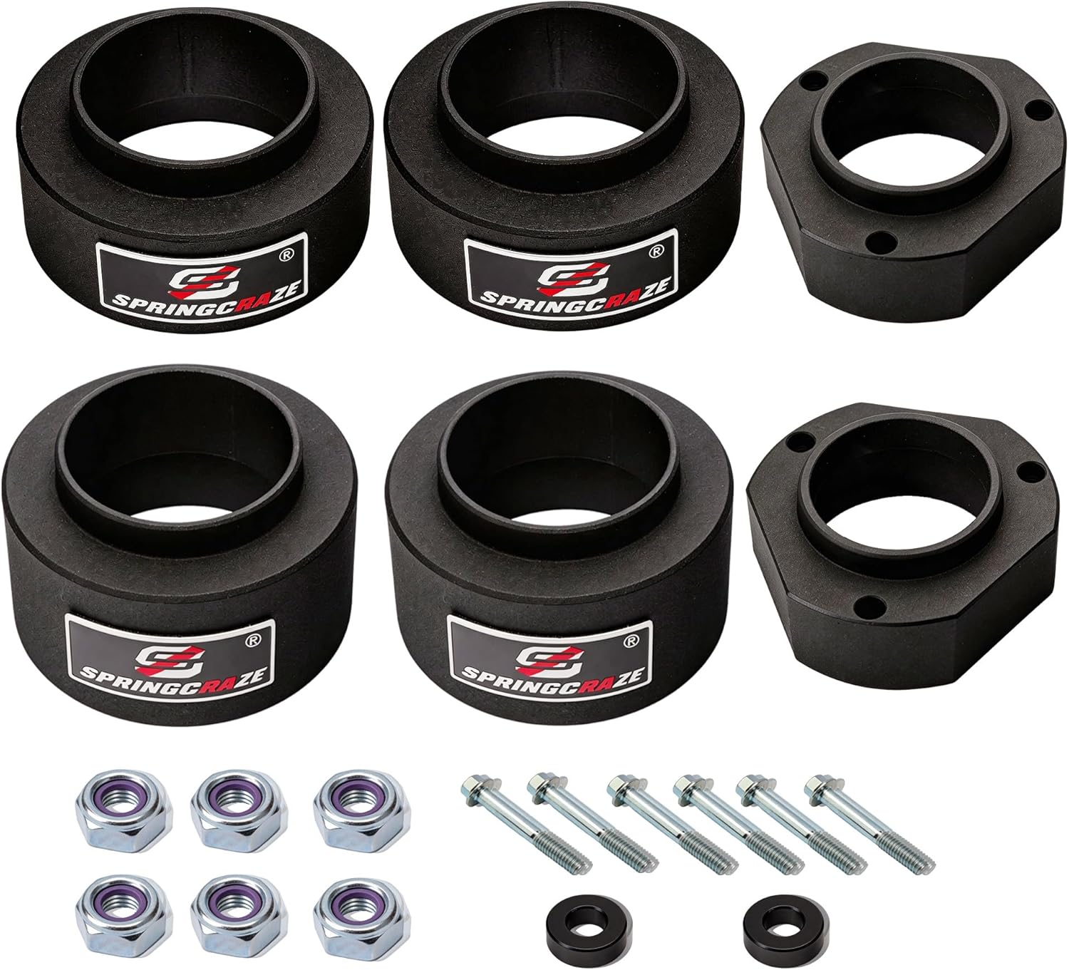 2" Leveling Lift Kit for Geo/Chevy Tracker/Suzuki Sidekick 1989-1998, 2" Front and 2" Rear Suspension Leveling Kit (Black)