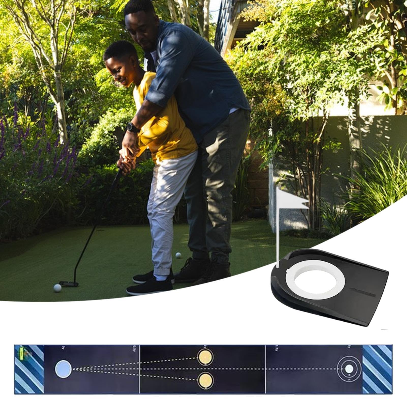 Alfombrilla de Putting Interior Accesorios de Golf Antideslizantes