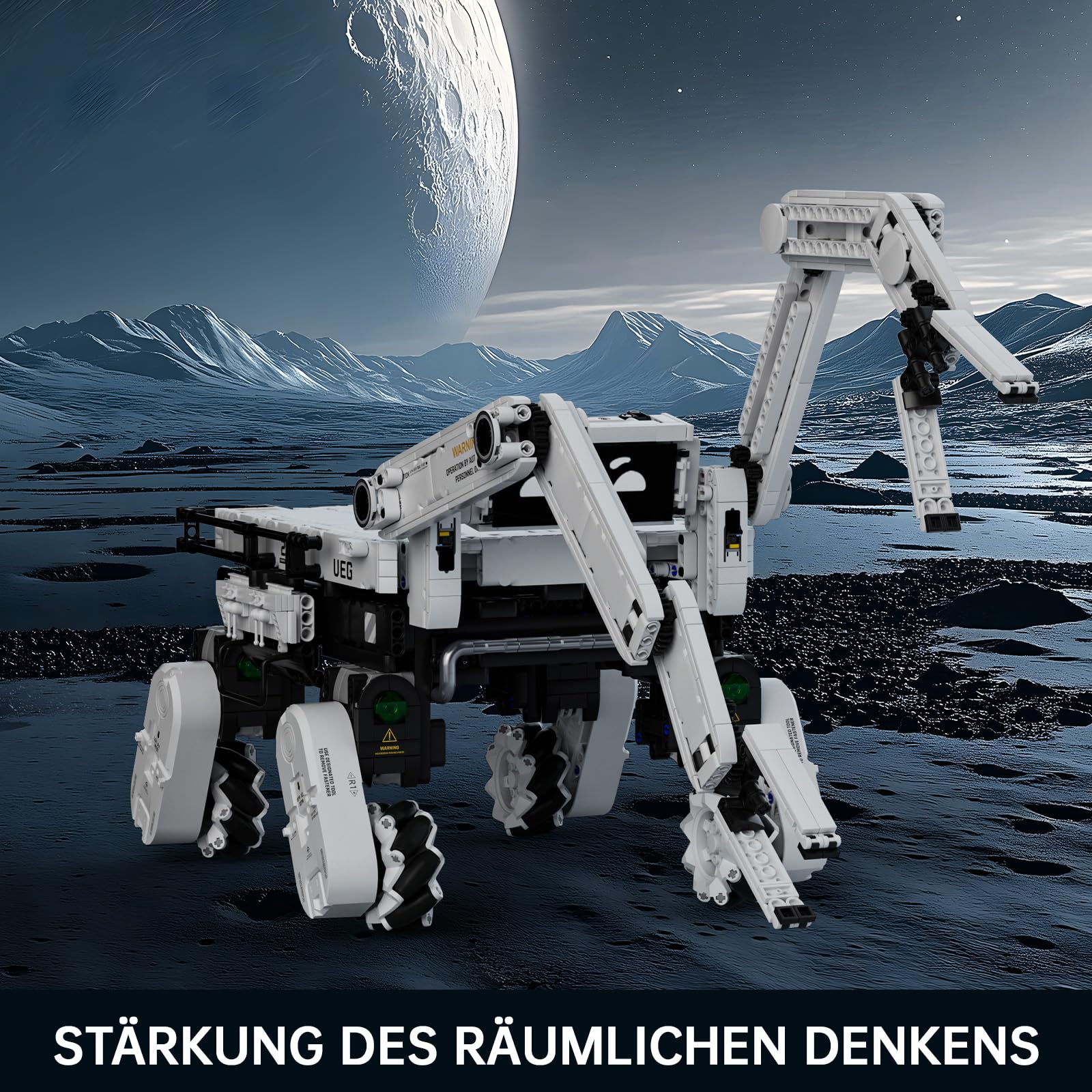 HIGH GODO Roboter-Hund Bausatz – 1620 Teile, Ferngesteuert Mit Kugel-Funktion, Ab 14 Jahren