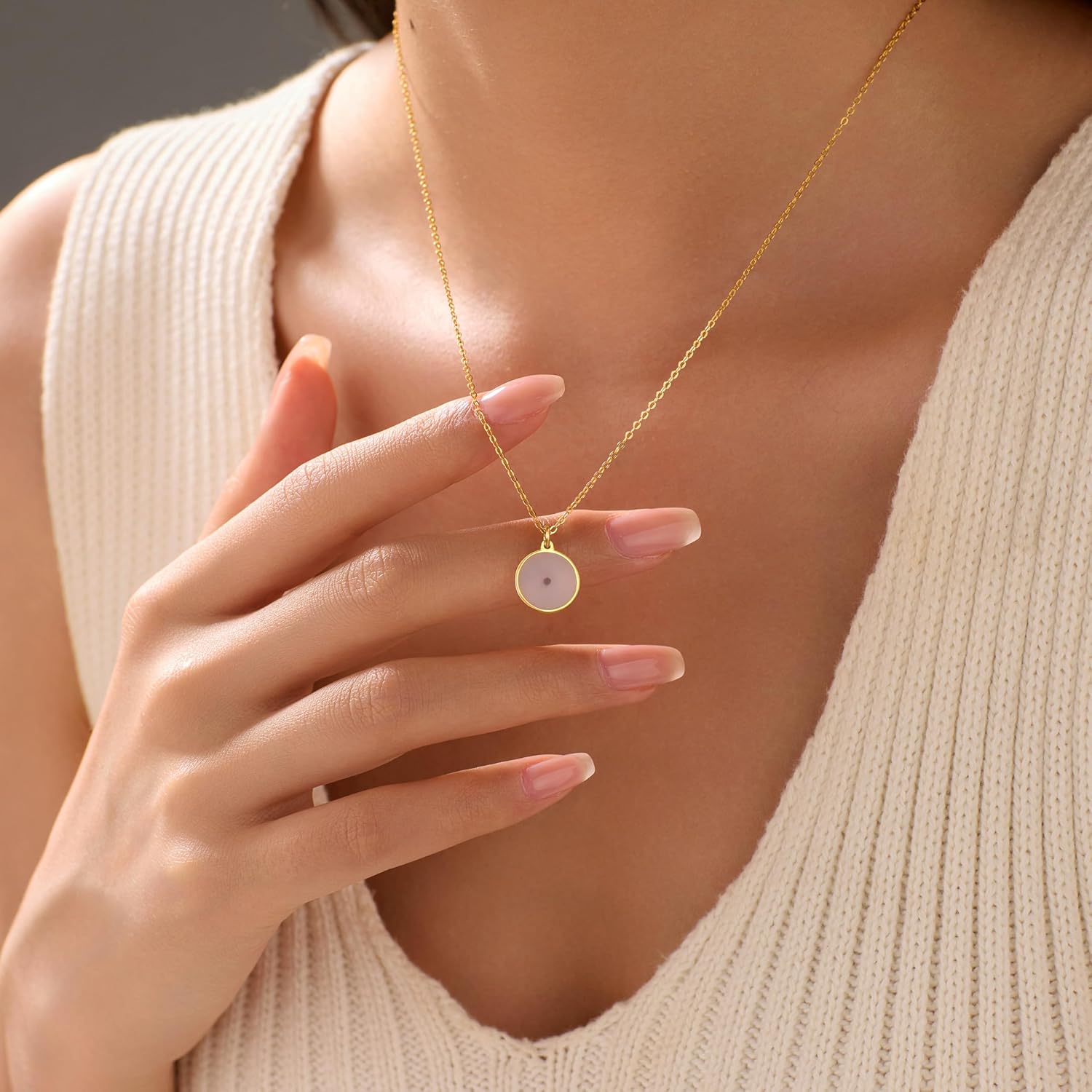 Mustard Seed Necklace for Women 925 Sterling Silver Minimalist Pendant Necklace Dainty 14K Gold Plated Faith Necklaces Jewelry Baptism Confirmation Religious Christian Gifts - Image 2