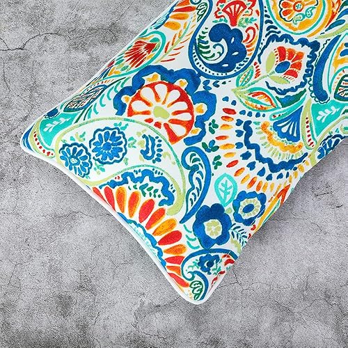 Miniatura 6 de Magpie Fabrics Juego de 2 fundas decorativas rectangulares para cojín lumbar de patio de 20 x 12 pulgadas, fundas decorativas decorativas para
