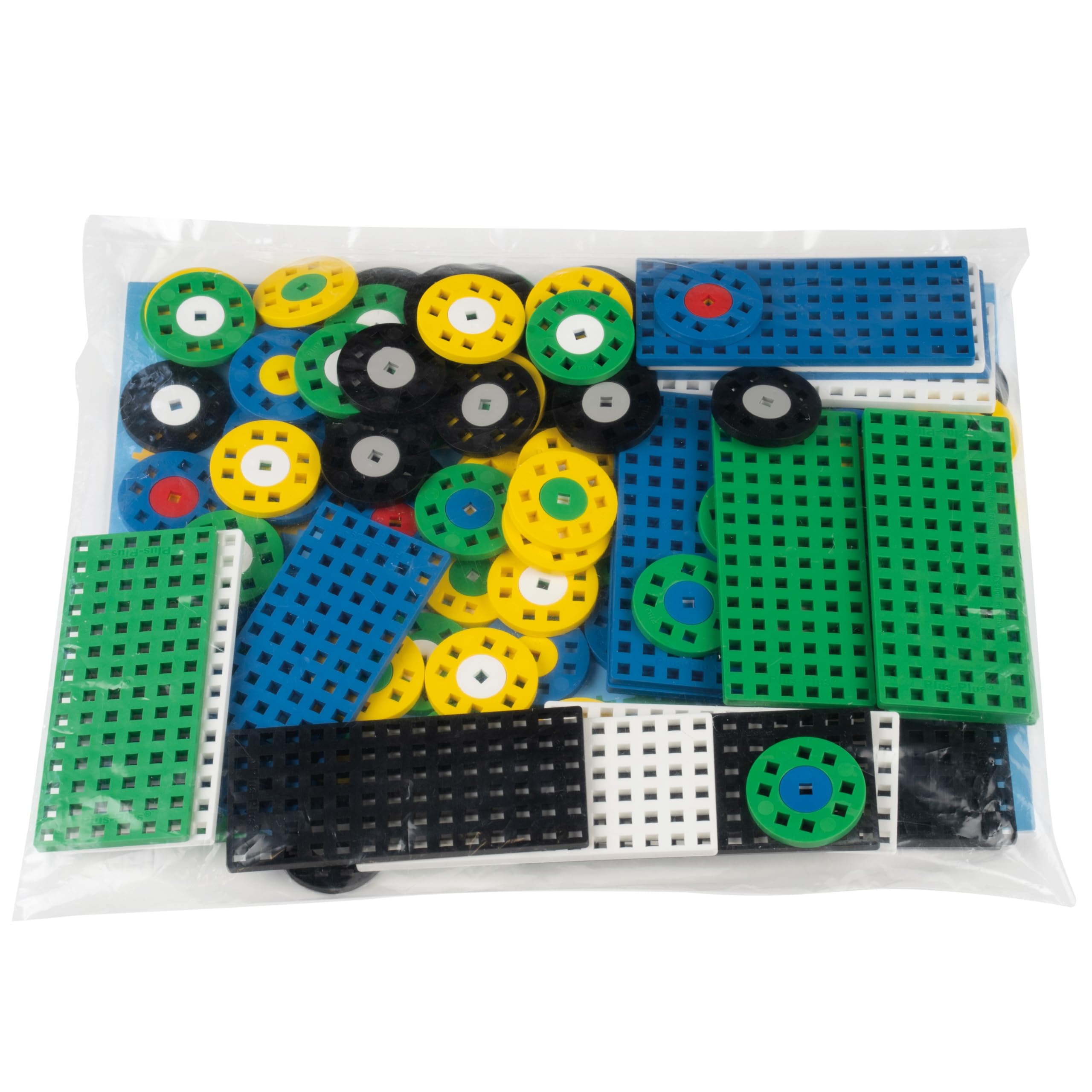 Plus-Plus Konstruktionsspielzeug Räder und Bauplatten Set - kreatives Bauset