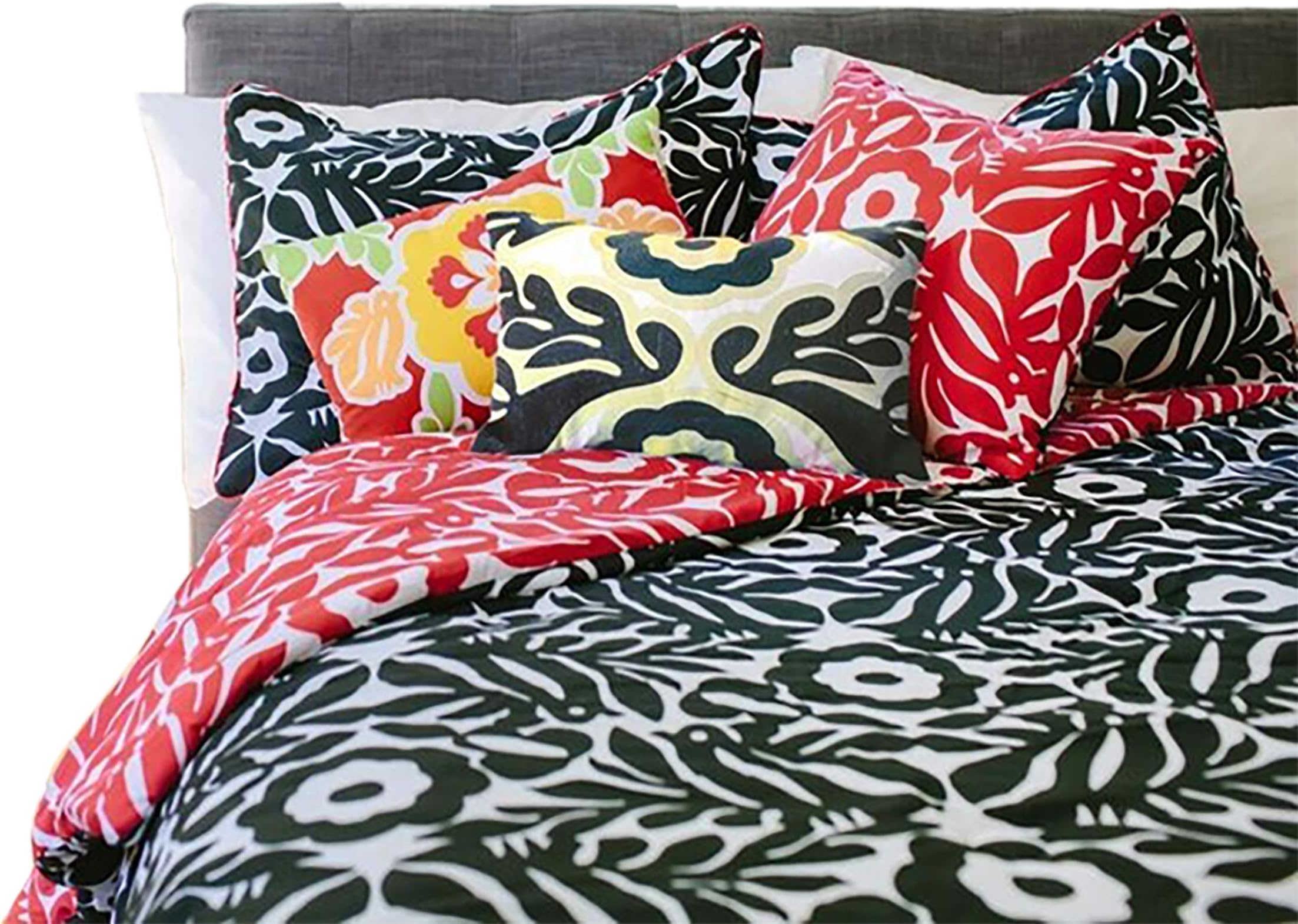 Vita Good Life IVTVITA03331 Multiple Piece Reversible Comforter Set, Cal King, Otomi, 7