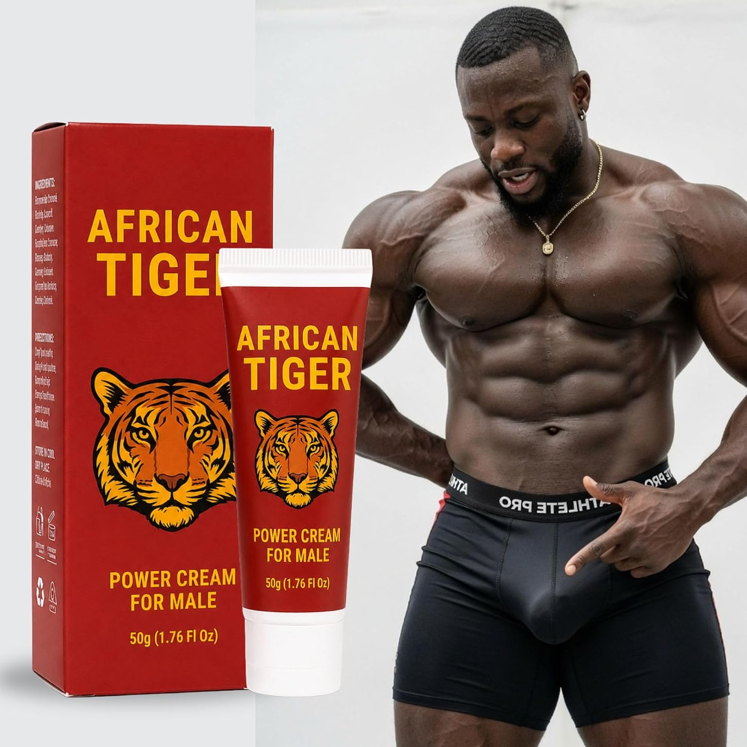 African Tiger penisen largement cream not pill for men