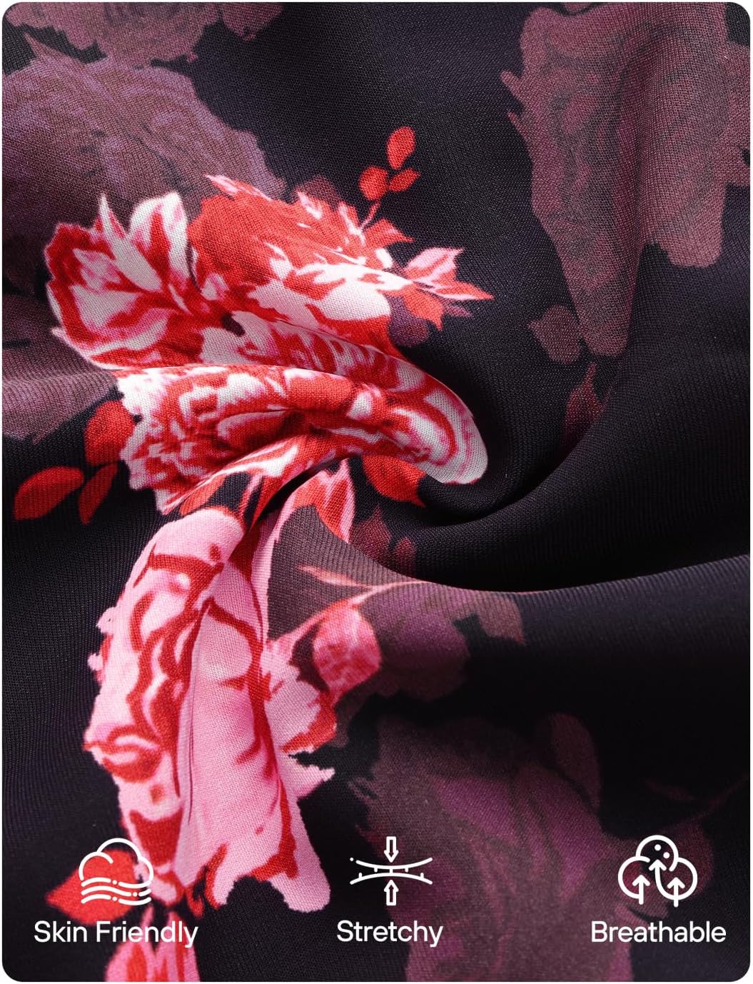 ZESICA Women's Summer Boho Floral Sleeveless Midi Dress 2026 V Neck Elastic High Waist Flowy Casual Beach Long Dresses - Image 6