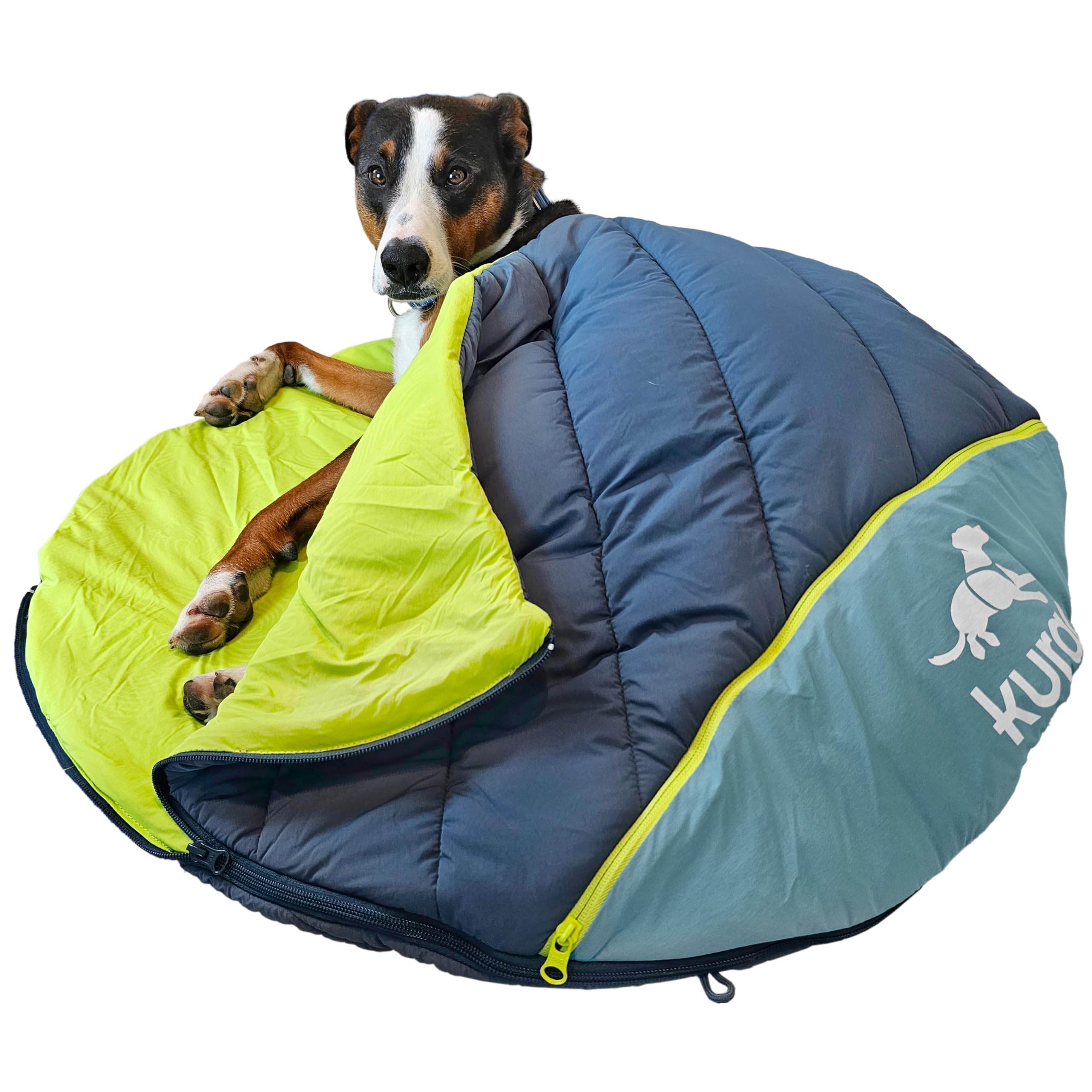 Kurgo Pup Sack, lit de Voyage pour Chien pour l’extérieur, Sac de Couchage pour Animaux de Compagnie pour Le Camping et la randonnée, avec Sac de Rangement, résistant à l’Eau, Tailles 76 cm et 102 cm