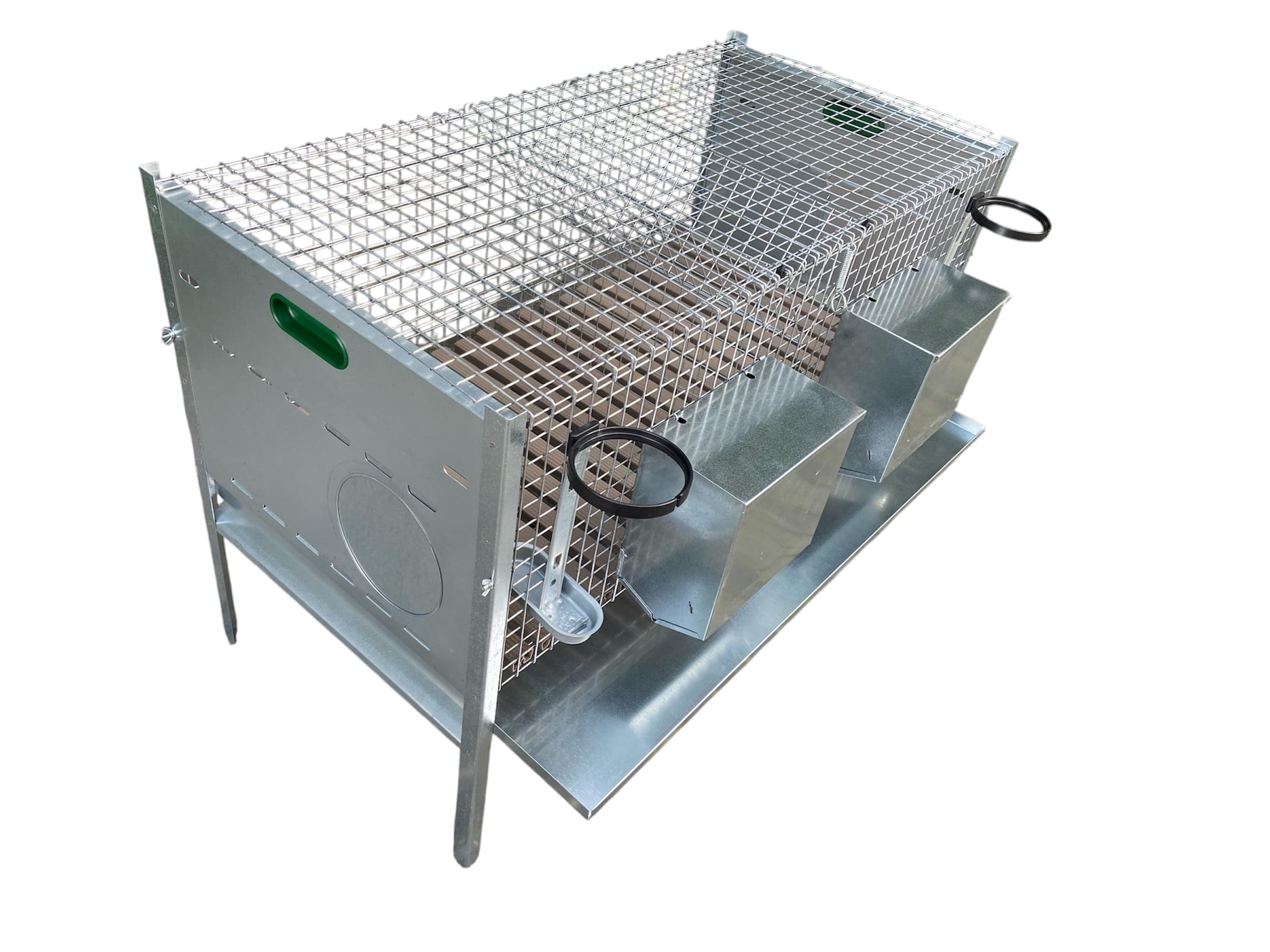 Conigliera gabbia per conigli zincata 100x55x70