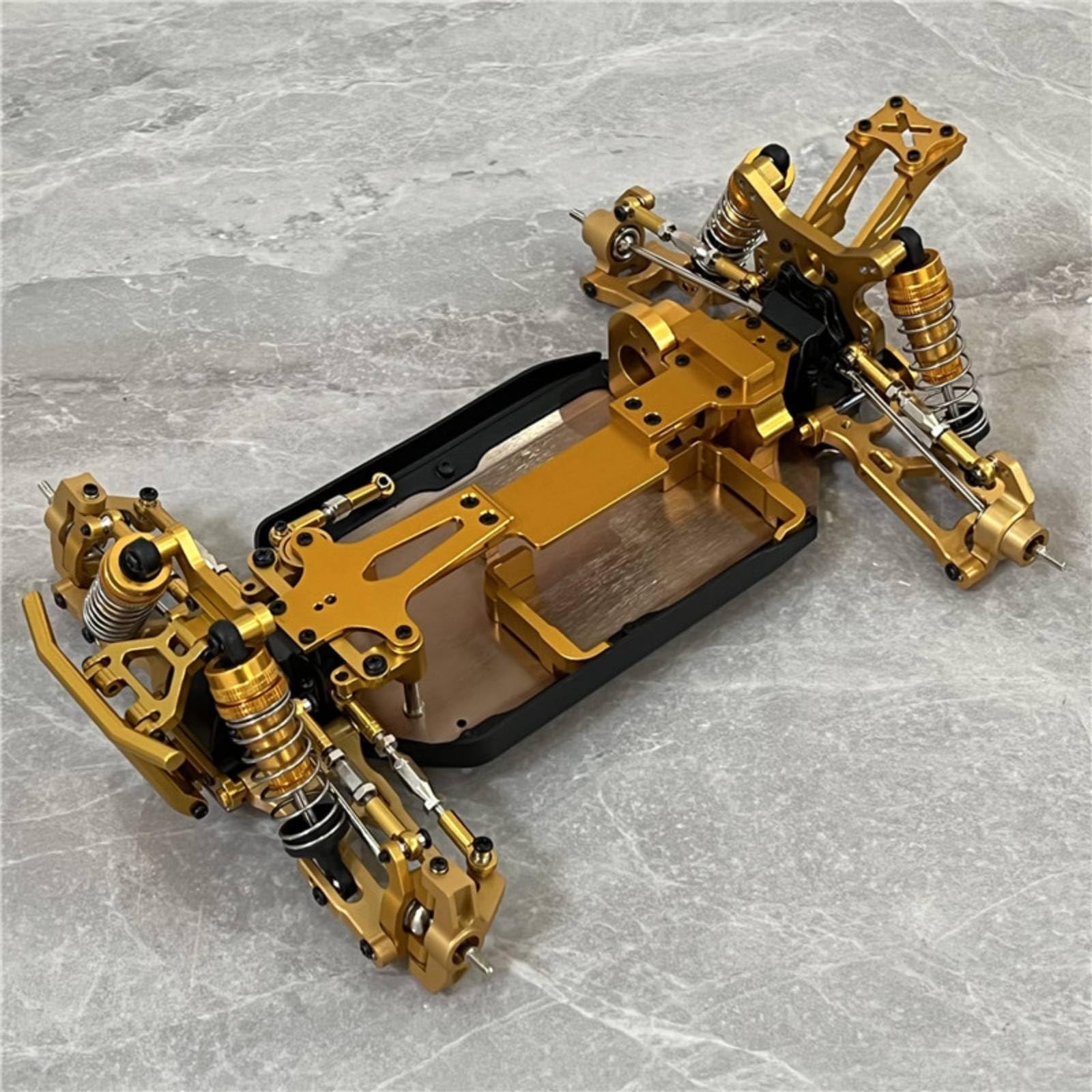 kowaku Veicolo Industriale Kit Componenti Auto RC Ammortizzatore Piastra Fissaggio Cuscinetti Metallo Fresato Finitura Pulita Adatto a Modellismo 1 12 1 14 Manutenzione Ottimizzazione, Titanio