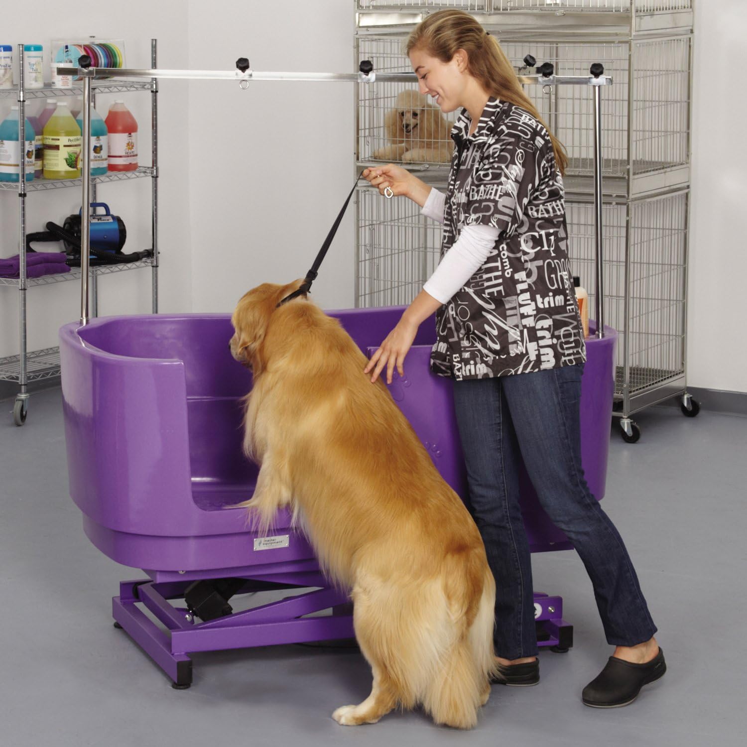 Master Equipment Poly Pro Lift Grooming Tub, Purple