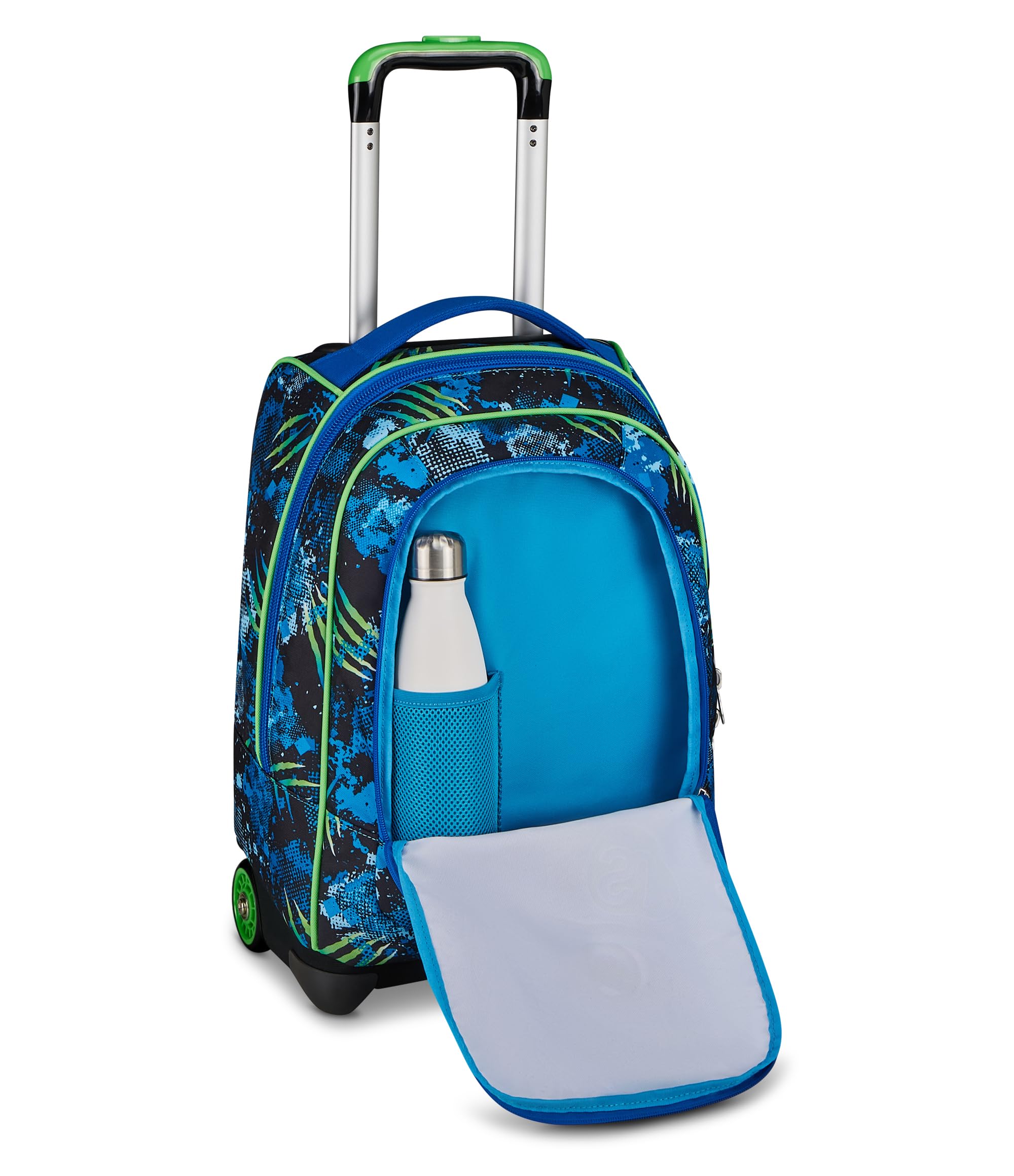 SJ GANG STYLE JAM GANG Big Trolley, 30 L, Doppio Scomparto, Spallacci a scomparsa, Doppio uso, Tasca frontale, Scuola elementare, Turchese Fluo, Bambini, blu