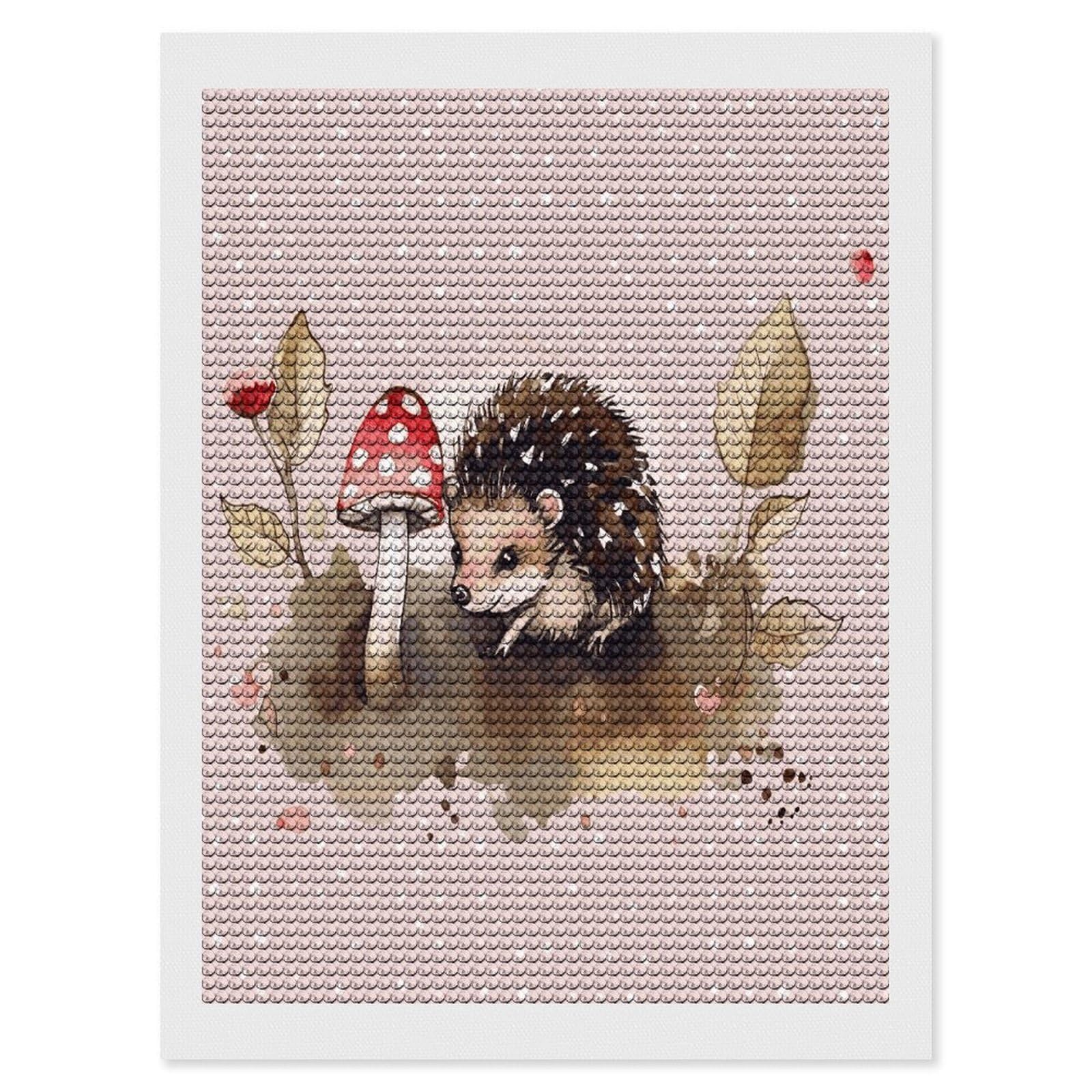 JTREHY Hedgehog Watercolor Painting Diamond Art Kits Personalized DIY Round Diamond Painting Kits for Beginner Full Drill Diamonds Dots Paintings for Adults Gem Art Crafts Home Decor