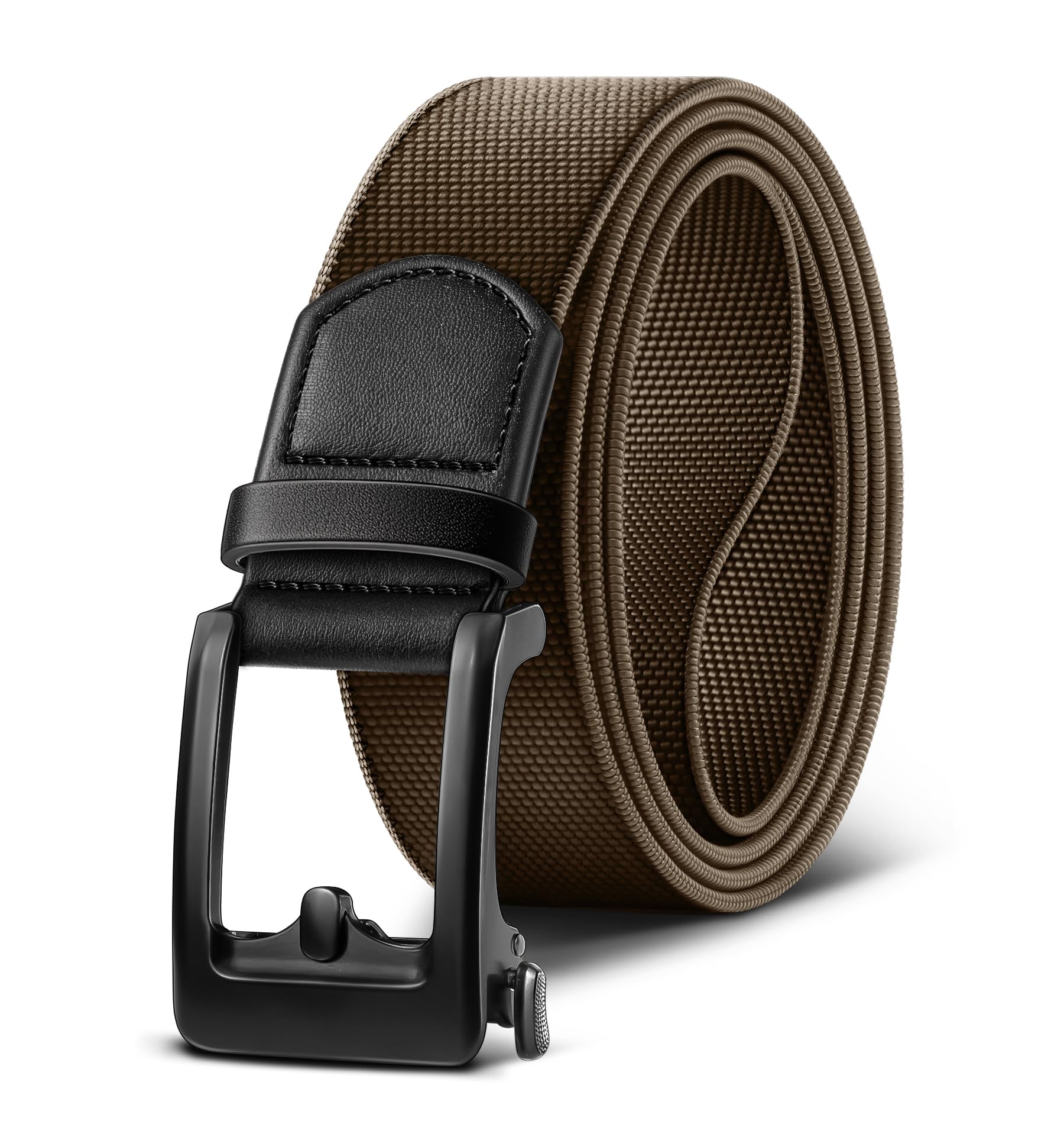 BULLIANT Men Ratchet Stretch Belt Multi-Pack-Trimmable 1 3/8"-Gift Boxed