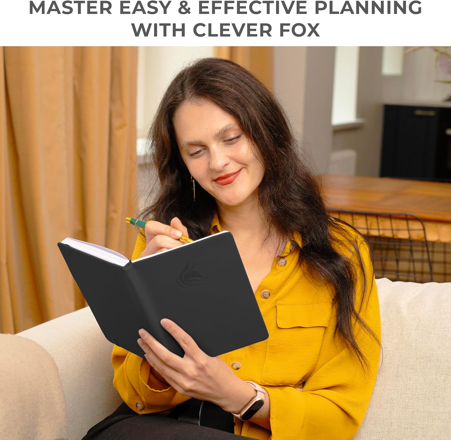 Clever Fox Planner Schedule – Undated Weekly & Monthly Life Planner with Time Slots, Appointment Book & Daily Organizer, A5 (Black)