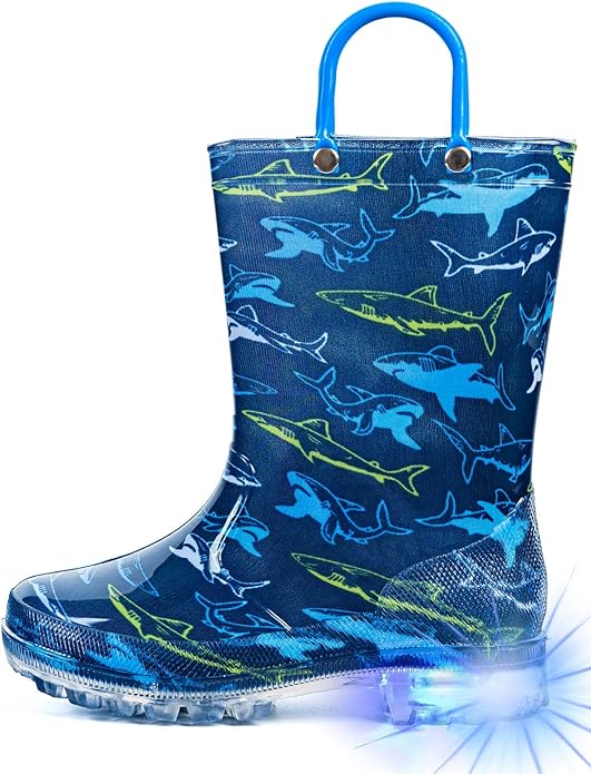 Regenlaarzen met print en lussen