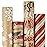RUSPEPA Wrapping Paper, Kraft Paper - Snowflakes, Car and Christmas Tree, Stripes and Merry Christmas - 4 Rolls - 30 inches x 10 feet per Roll